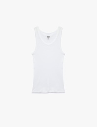 Rahat Kalıp Ribanalı Kolsuz U Yaka Pamuklu Atlet