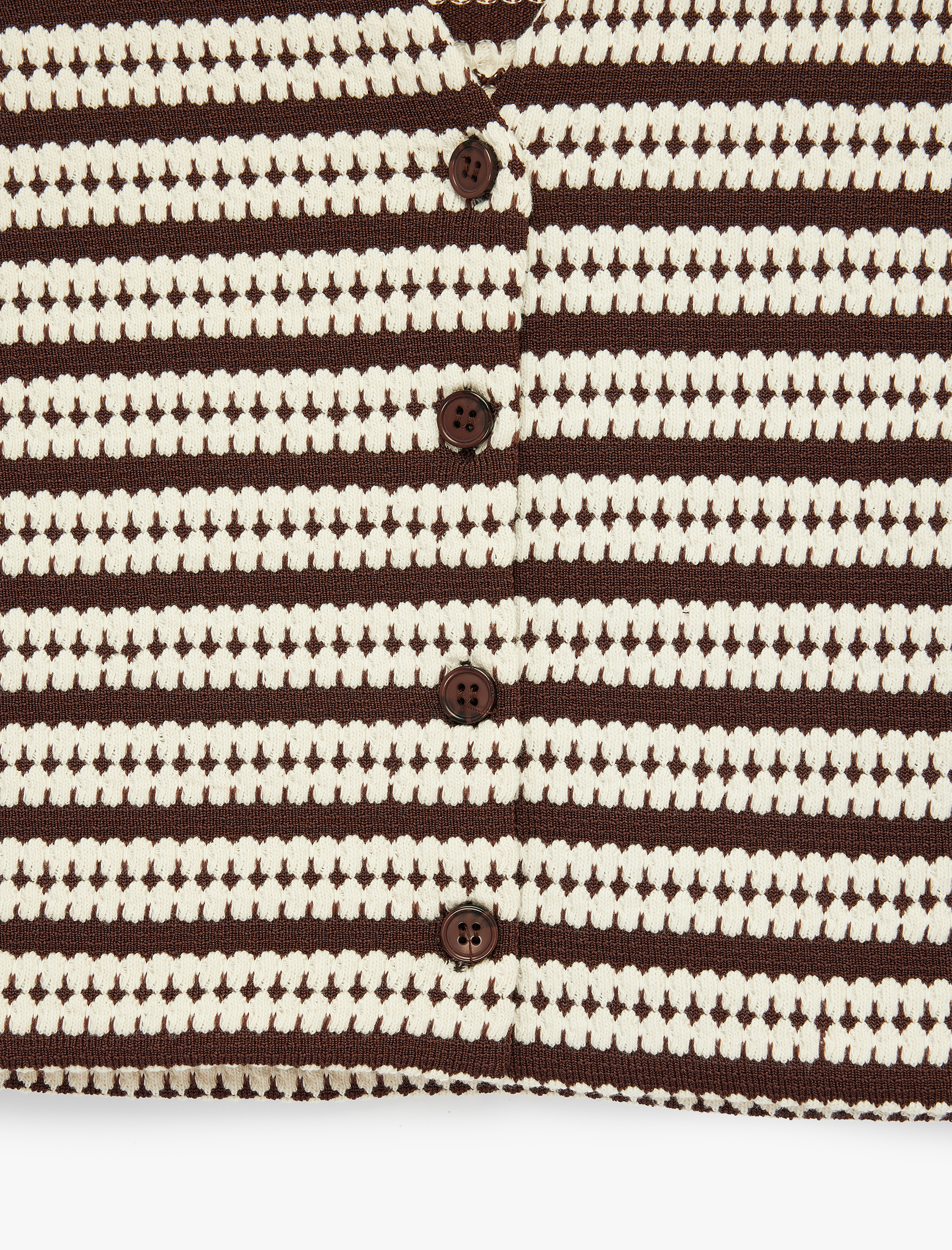   Slim Fit Düğmeli V Yaka Desenli Çizgili Yelek