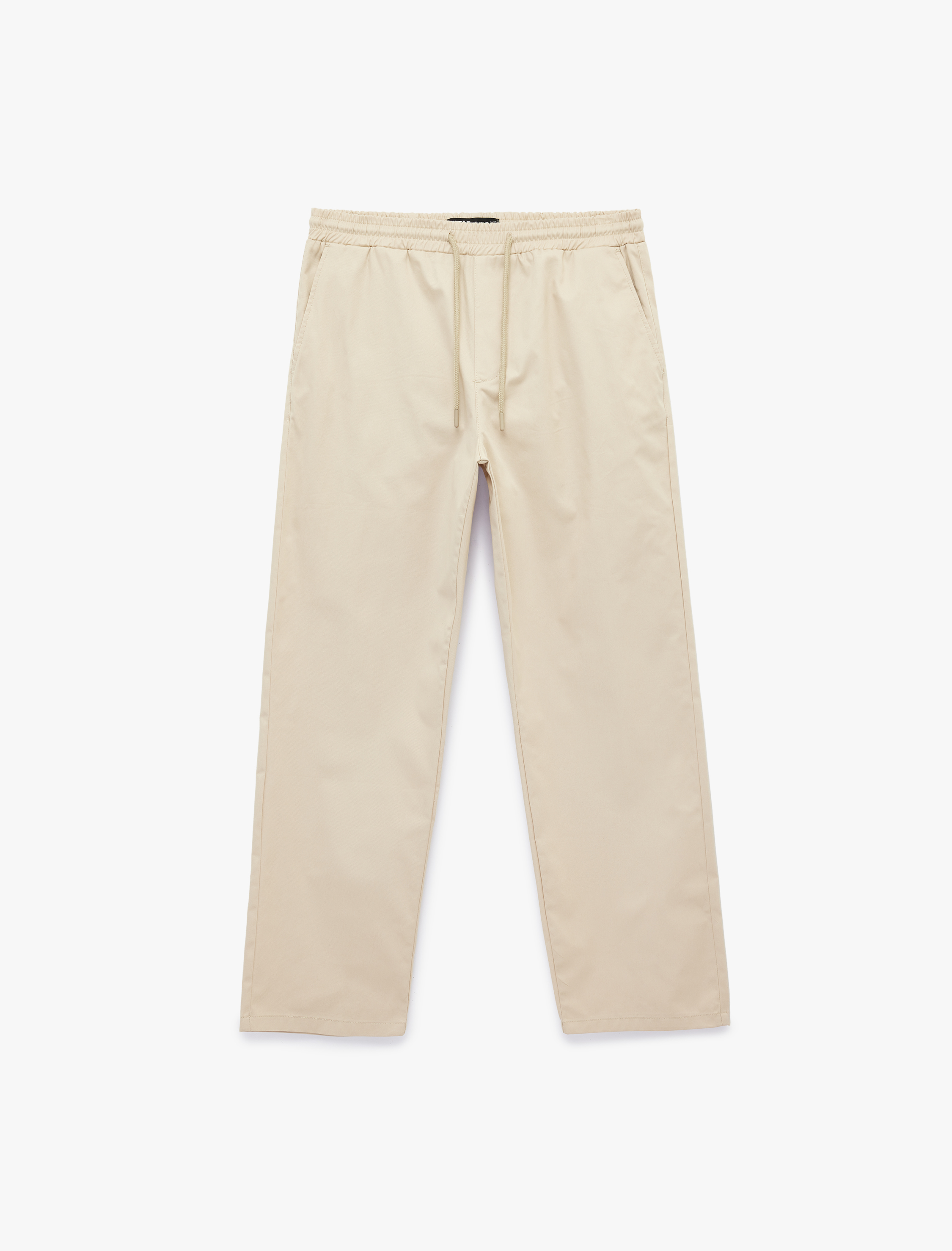   Regular Fit Cepli Pamuklu Pileli Beli Bağcıklı Pantolon