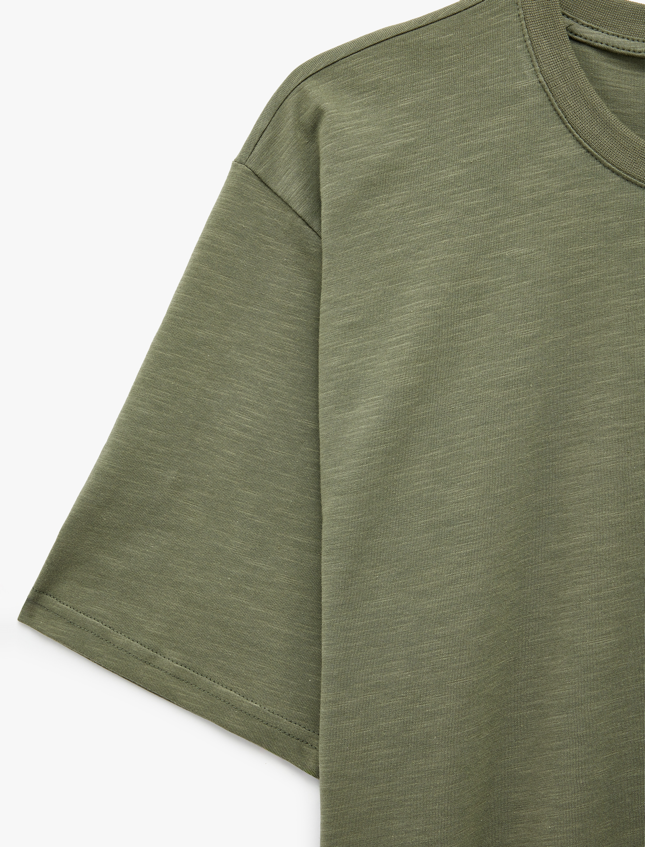   Regular Fit Kısa Kollu Pamuklu Basic Bisiklet Yaka Tişört