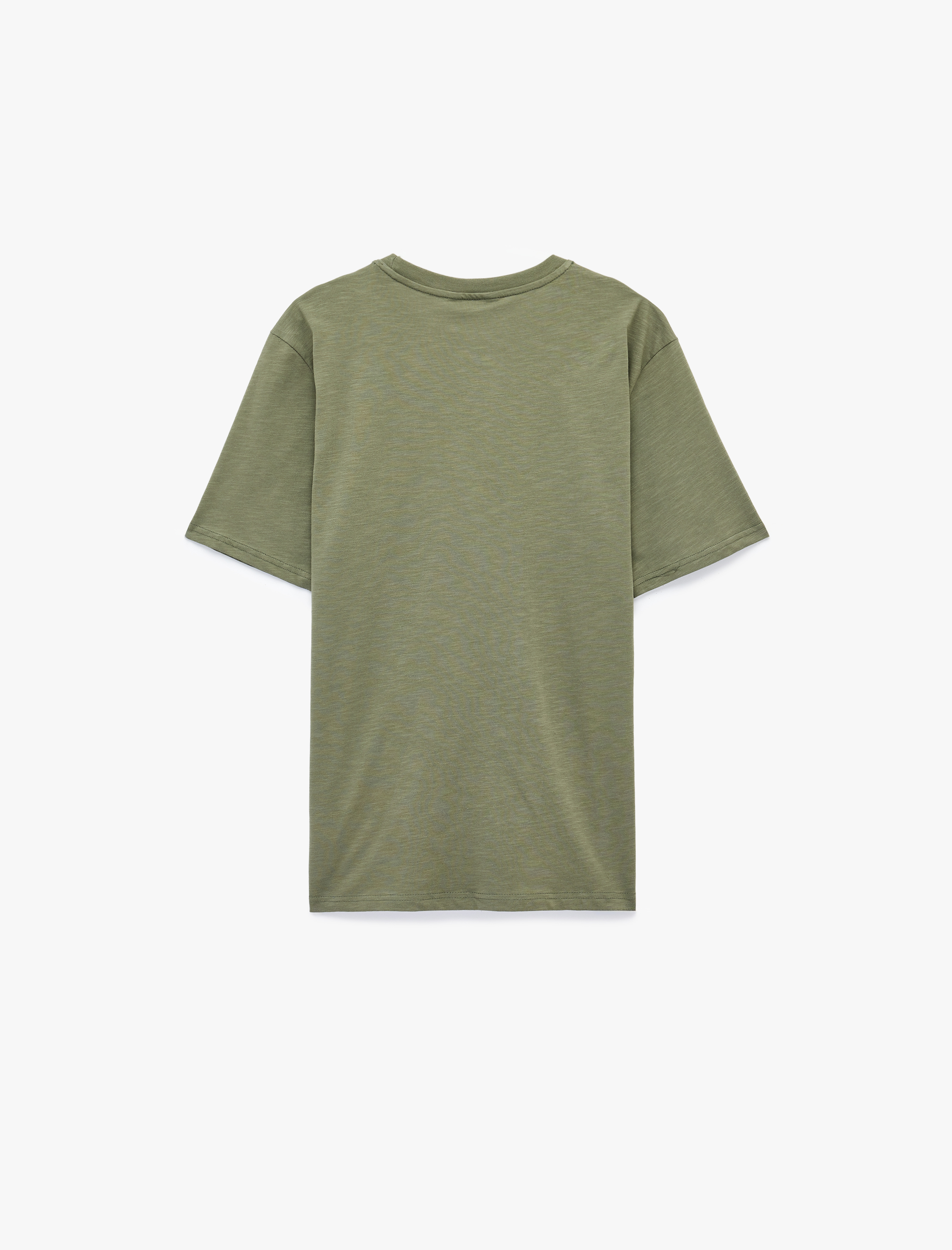   Regular Fit Kısa Kollu Pamuklu Basic Bisiklet Yaka Tişört