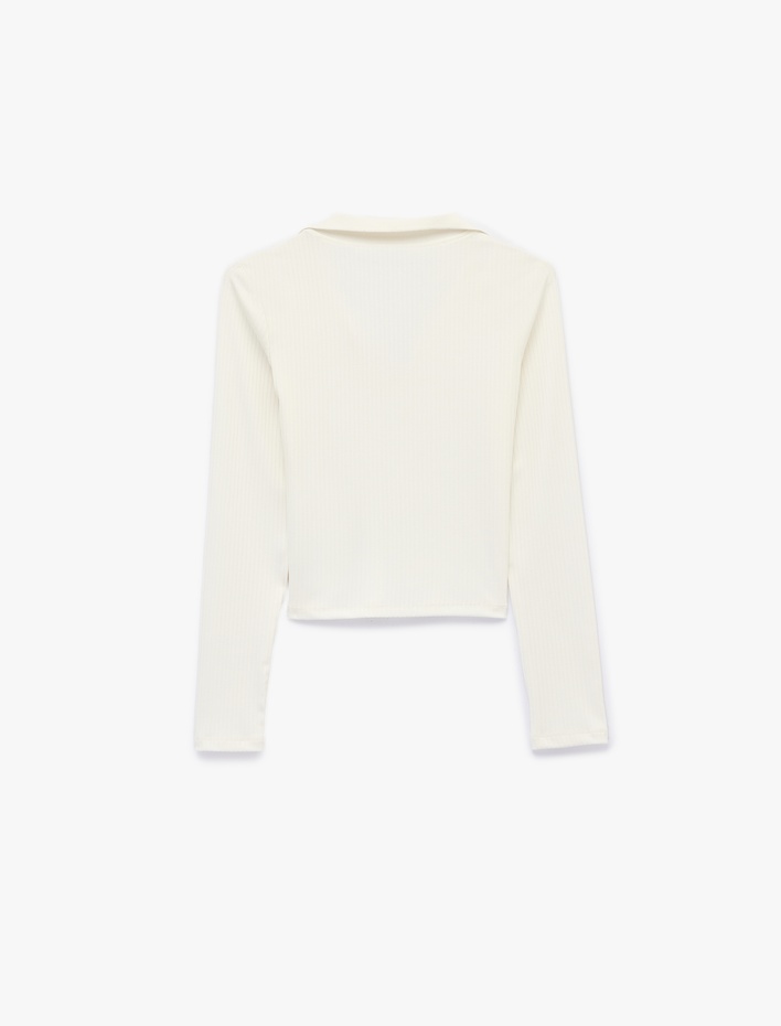  Kaşkorse Uzun Kollu Slim Fit Polo Yaka Tişört