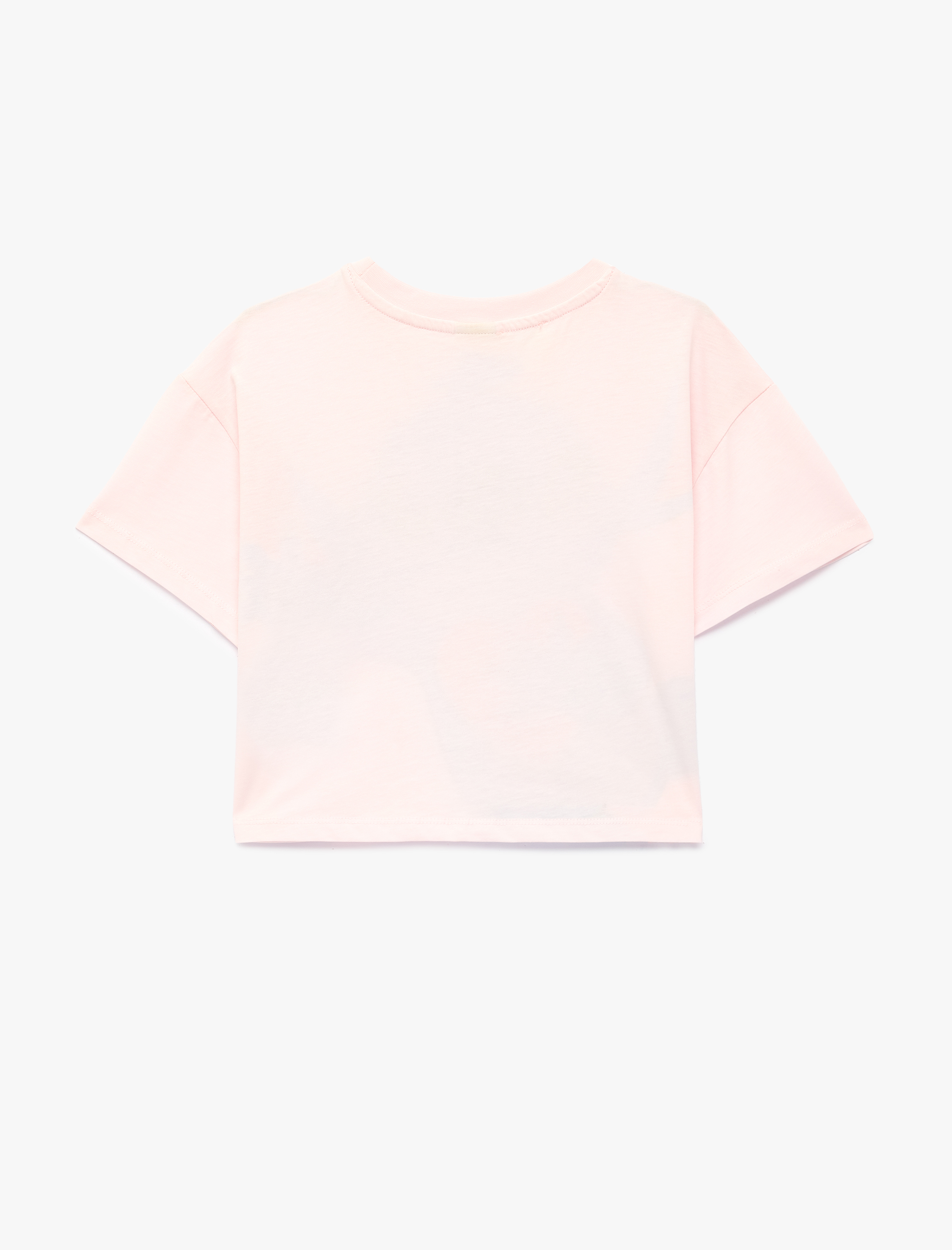  Kız Çocuk Pamuklu Kısa Kollu Bisiklet Yaka Lisanslı Stitch Baskılı Tişört