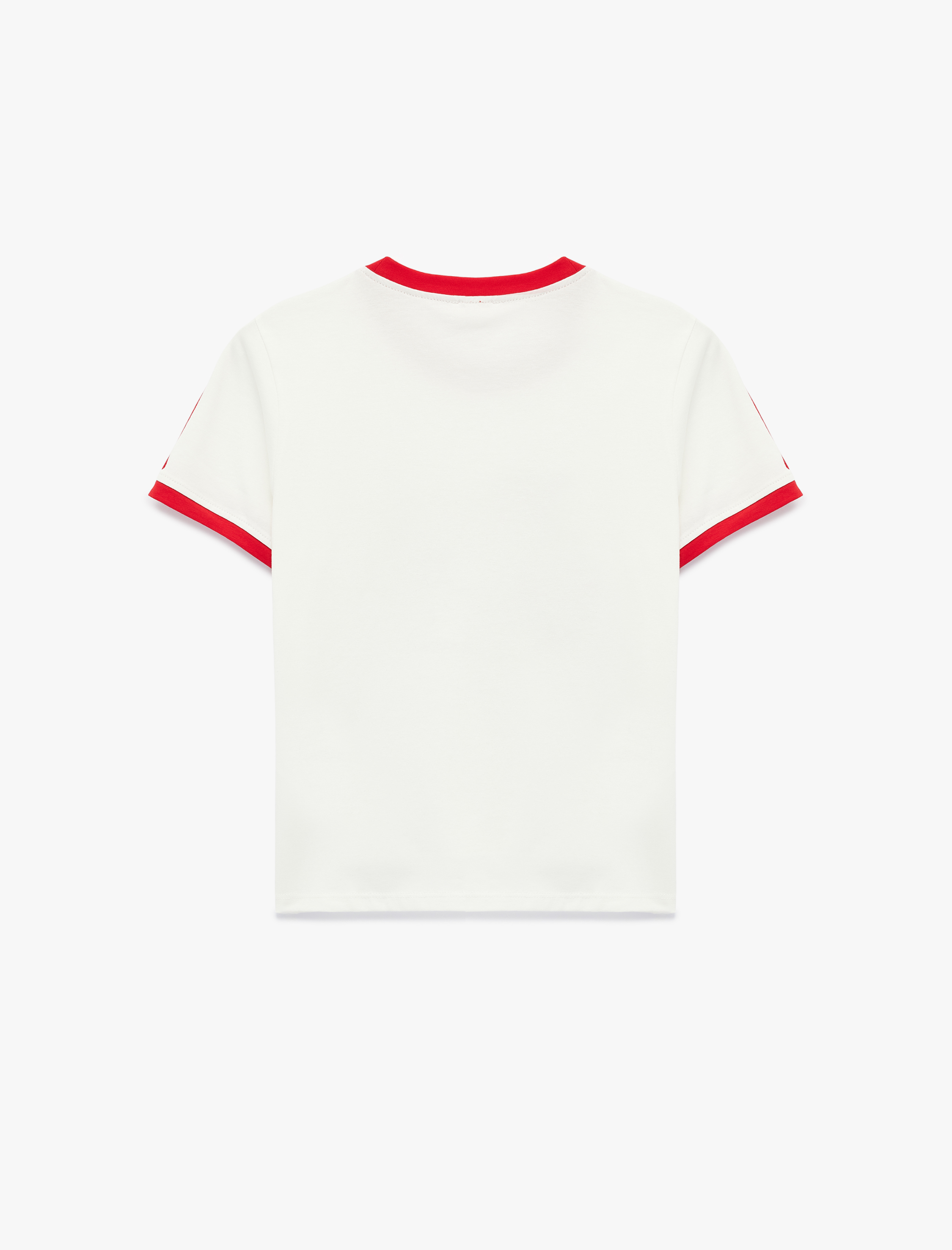   Biyeli Slim Fit Kısa Kollu Bisiklet Yaka Hibiskus Baskılı Crop Tişört