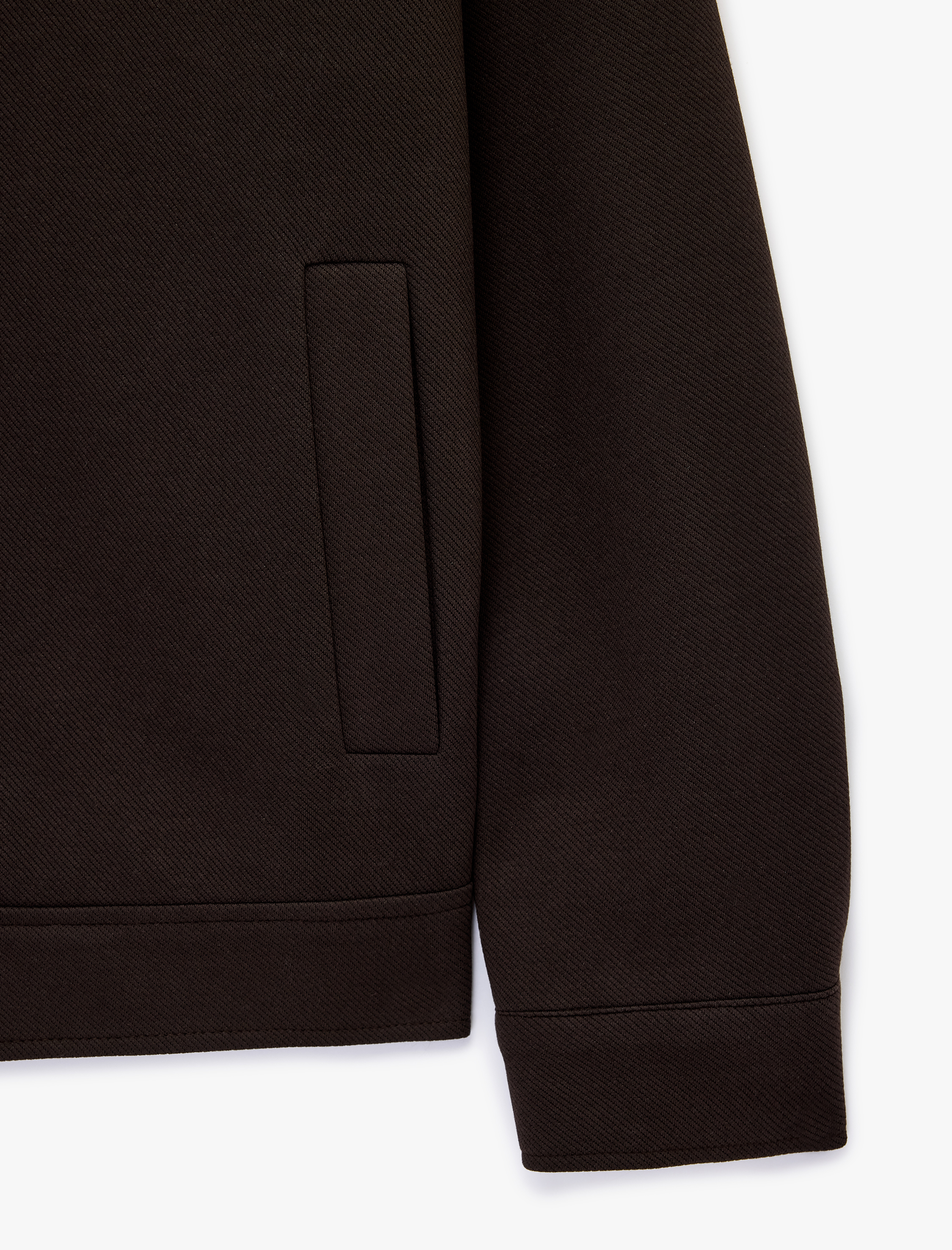   Regular Fit Uzun Kollu Cepli Gömlek Yaka Fermuarlı Ceket