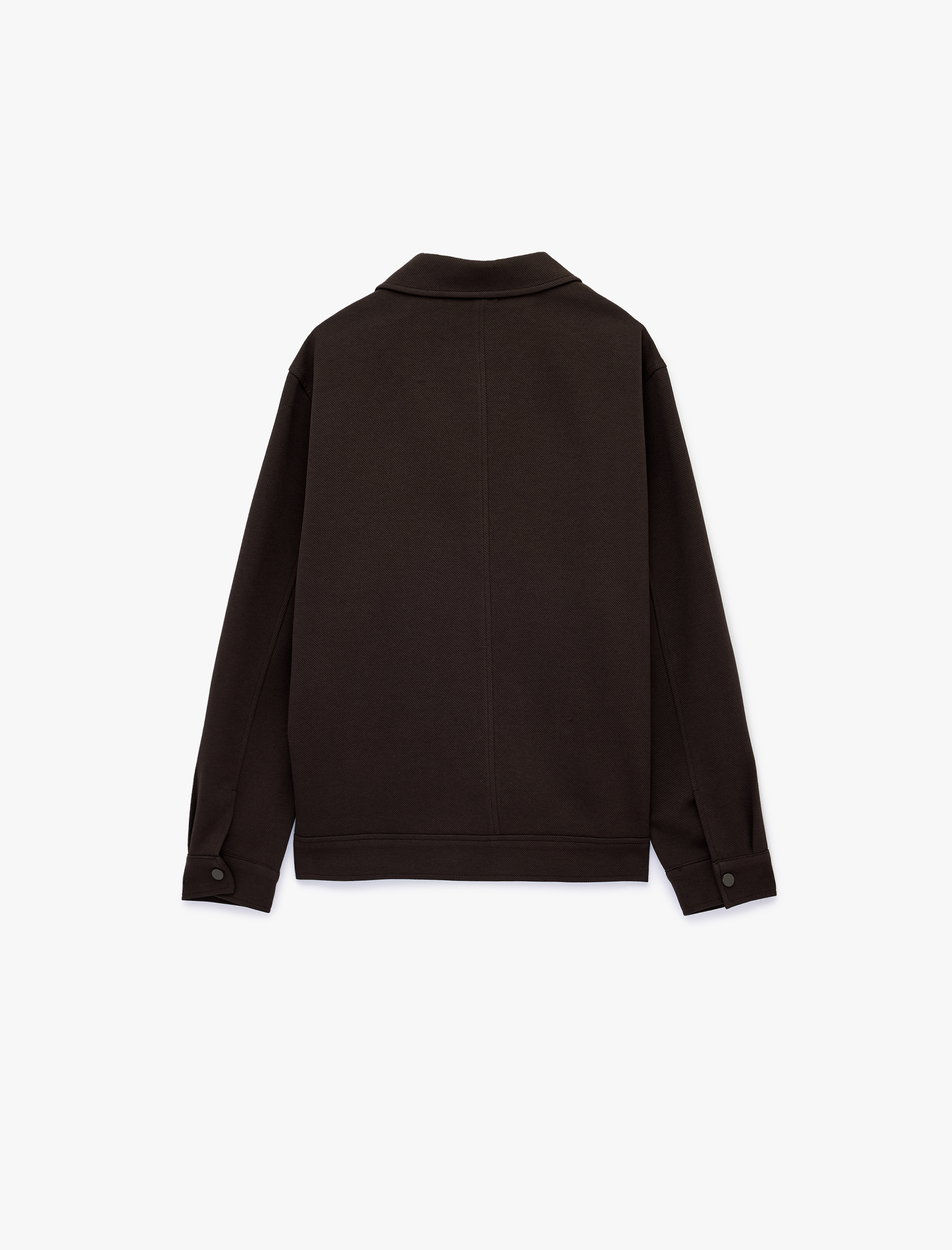   Regular Fit Uzun Kollu Cepli Gömlek Yaka Fermuarlı Ceket