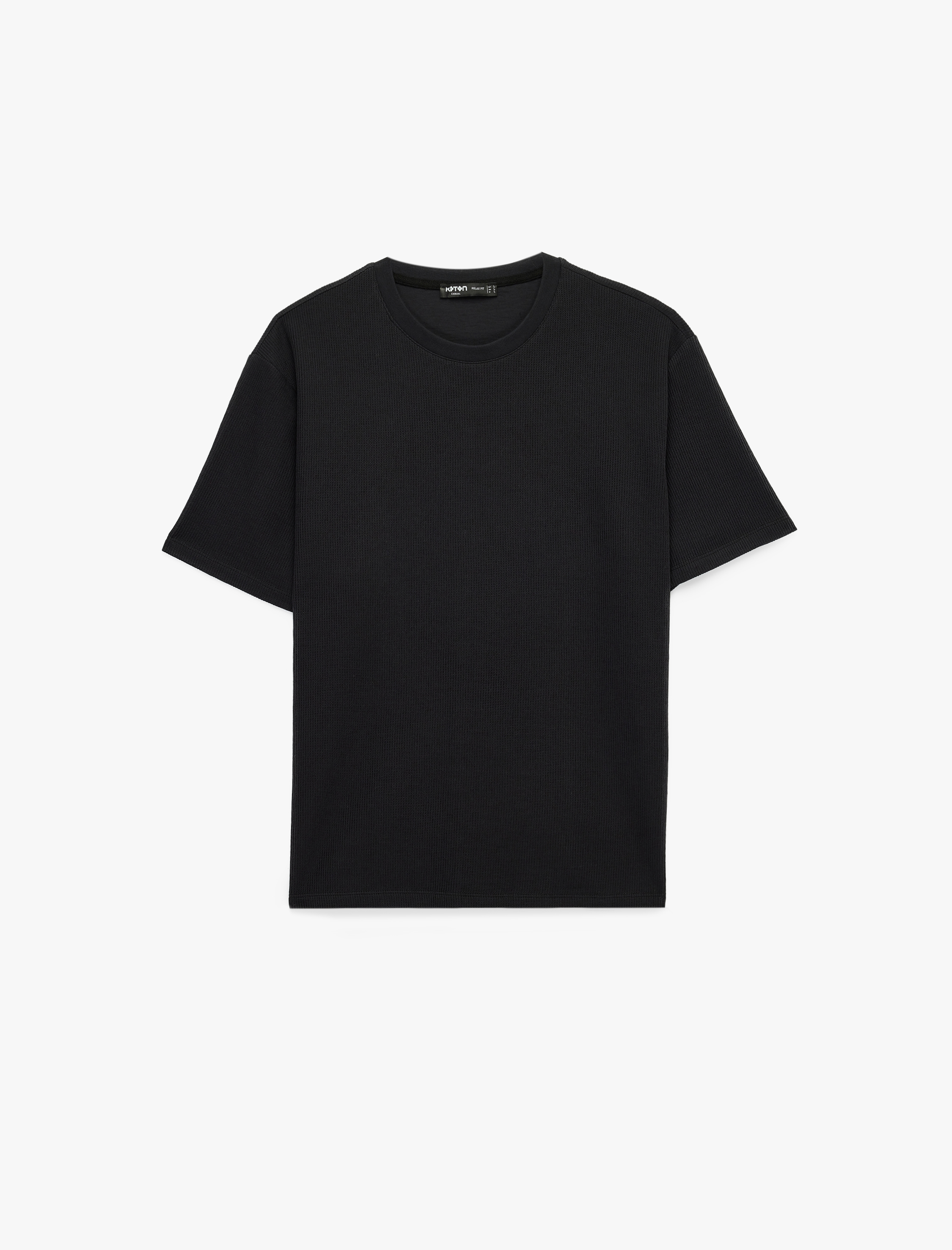   Bisiklet Yaka Kısa Kollu Pamuklu Rahat Kalıp Basic Tişört