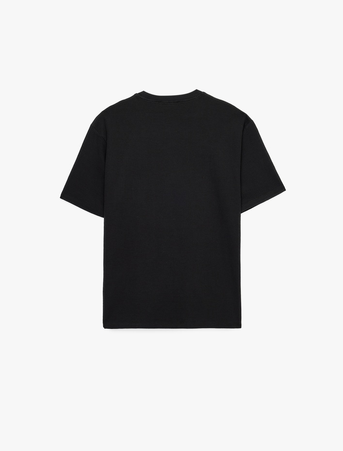  Bisiklet Yaka Kısa Kollu Pamuklu Rahat Kalıp Basic Tişört