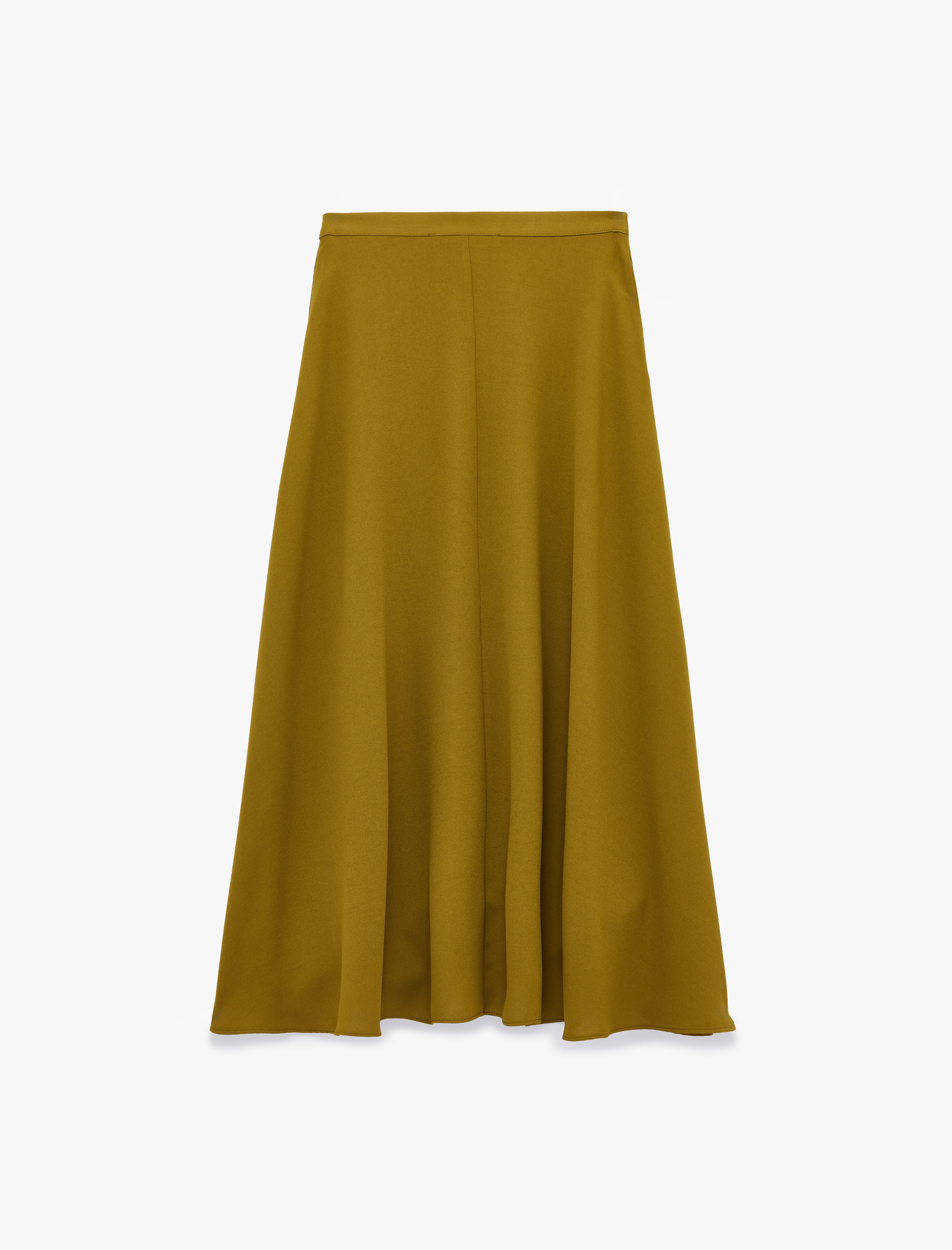   Normal Bel Krep Kumaş Kloş Midi Etek