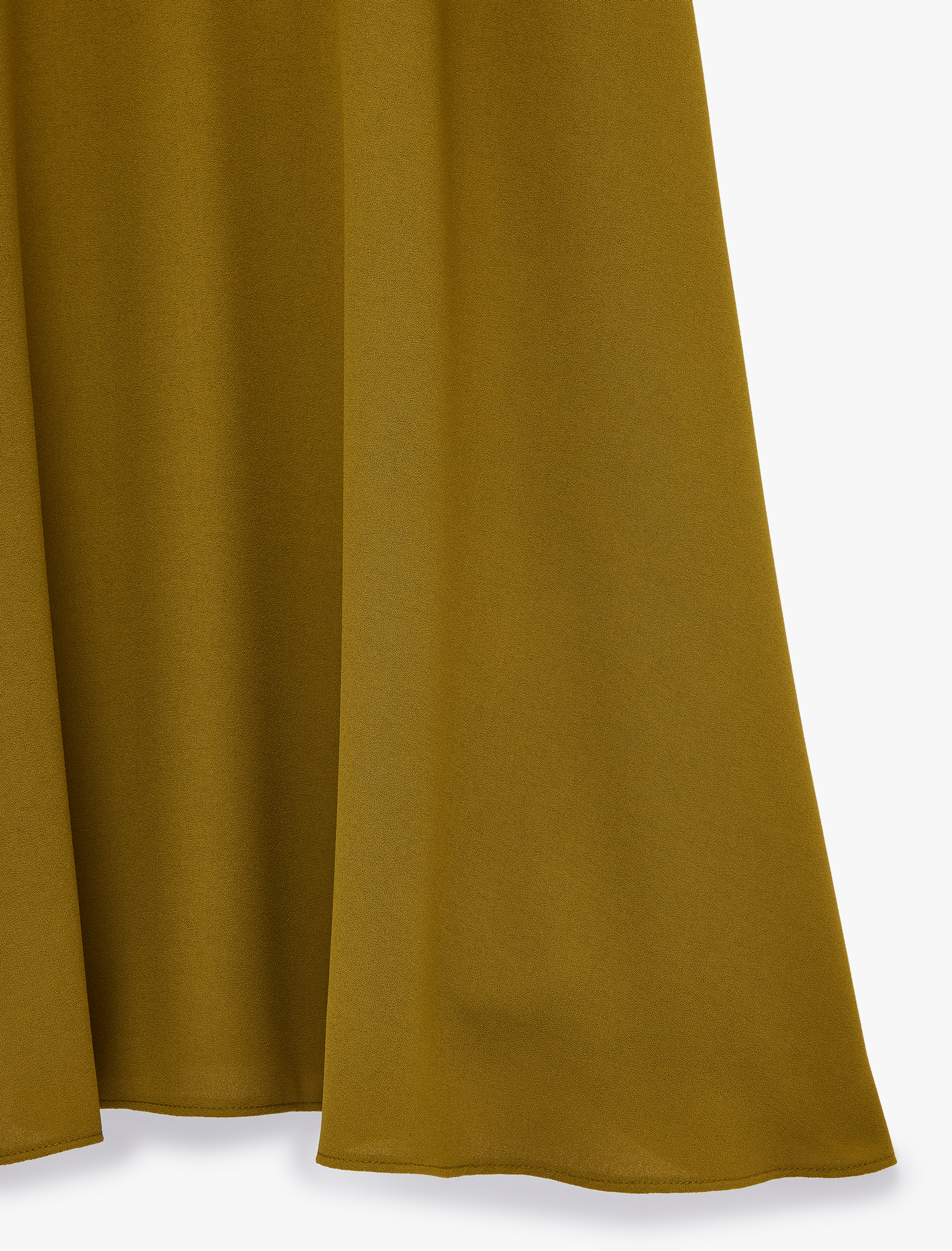   Normal Bel Krep Kumaş Kloş Midi Etek