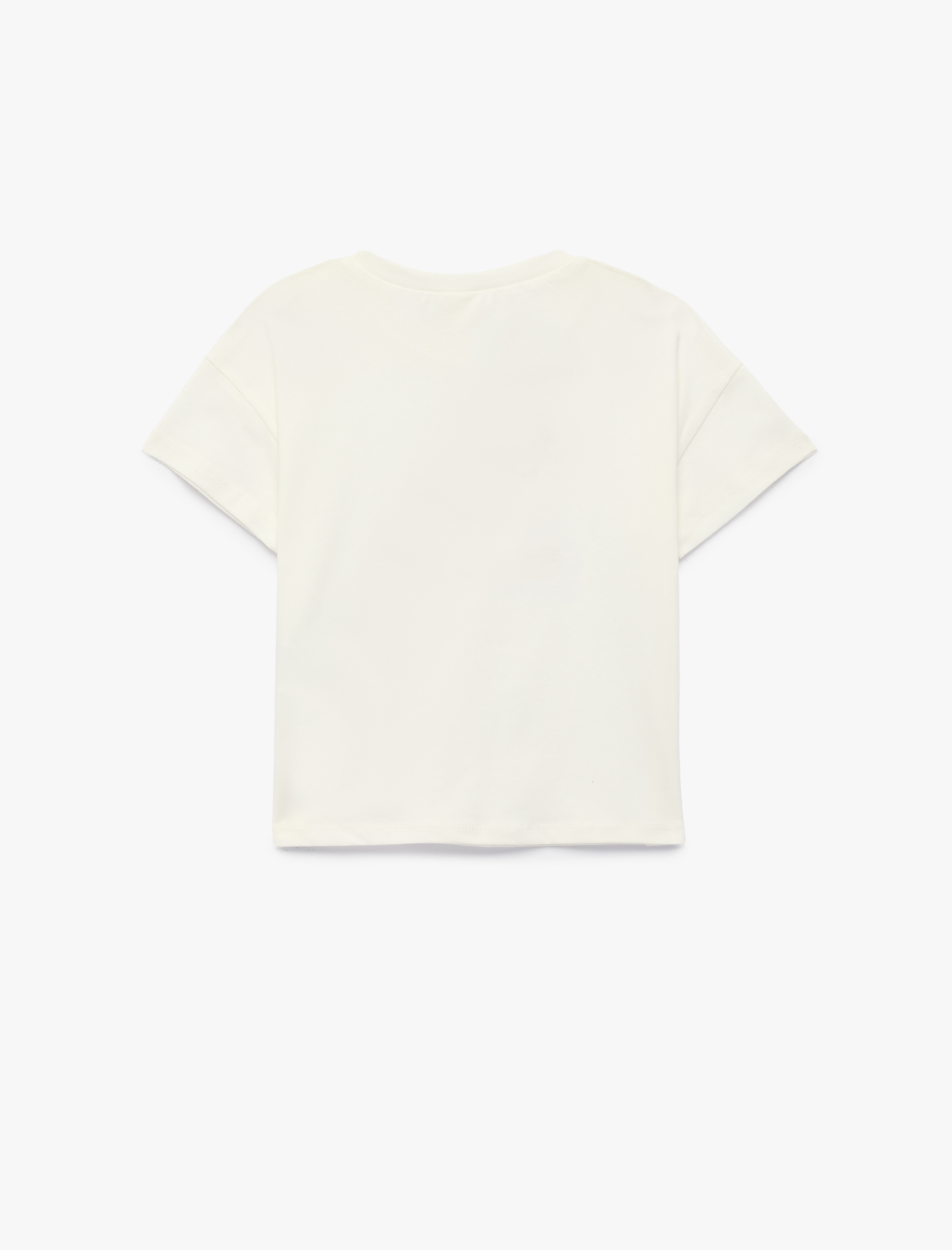  Kız Bebek Kısa Kollu Nakışlı Bisiklet Yaka Pamuklu Tişört