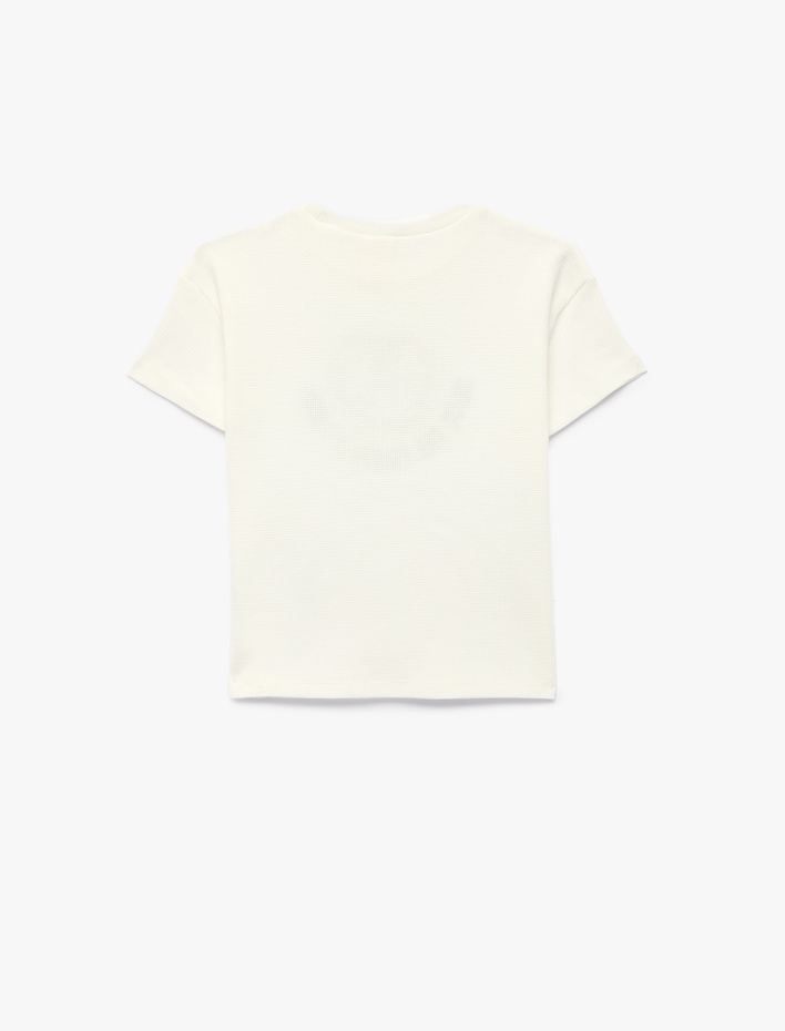 Erkek Bebek Nakışlı Kısa Kollu Bisiklet Yaka Oversize Pamuklu Tişört