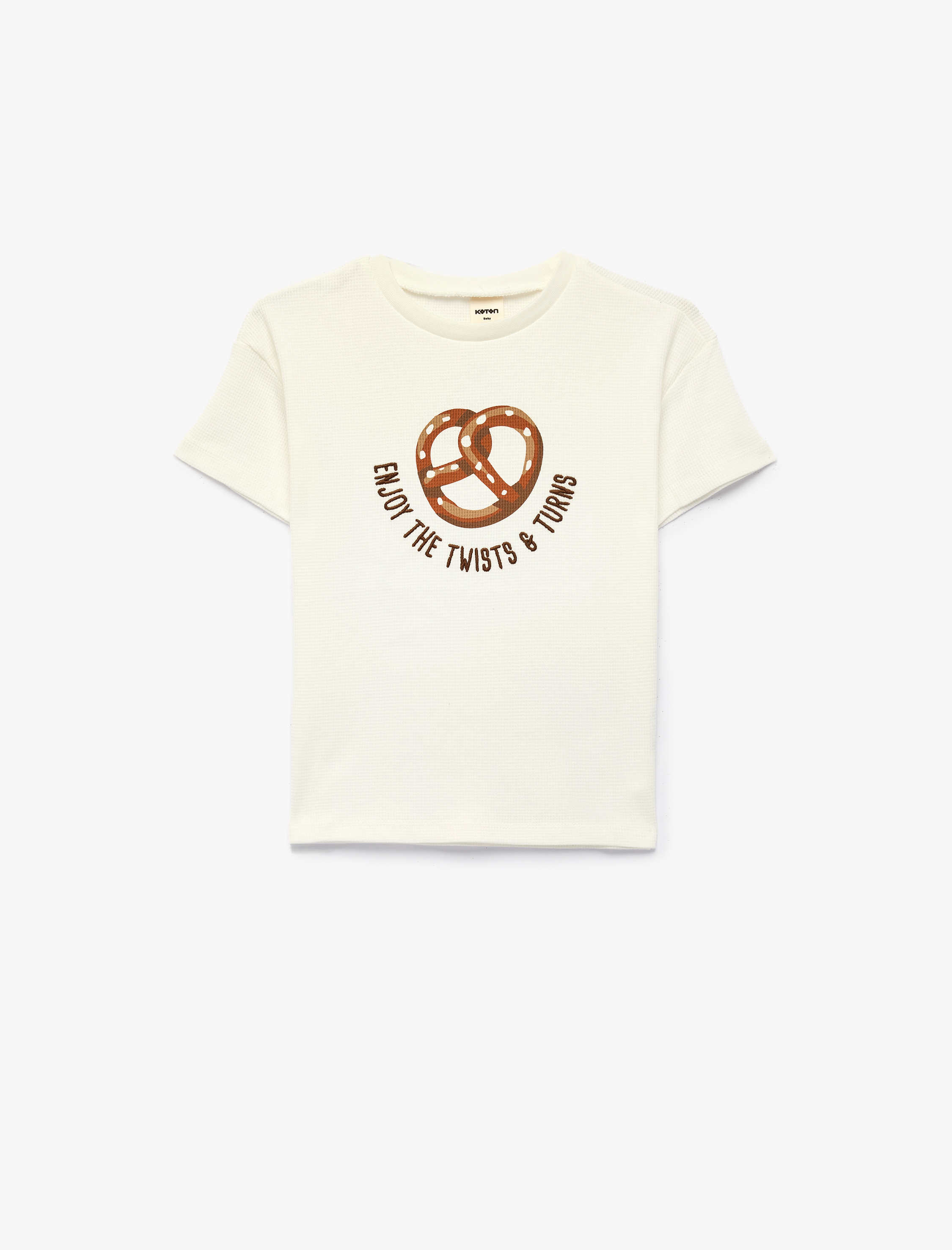  Erkek Bebek Nakışlı Kısa Kollu Bisiklet Yaka Oversize Pamuklu Tişört