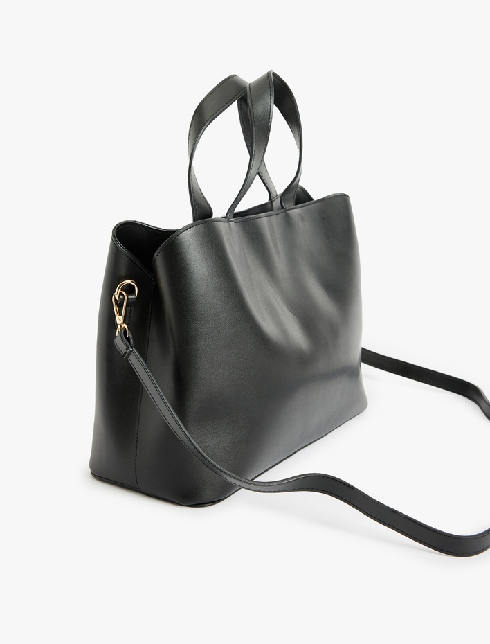 Kadın Tote Çanta Suni Deri Askılı Saplı