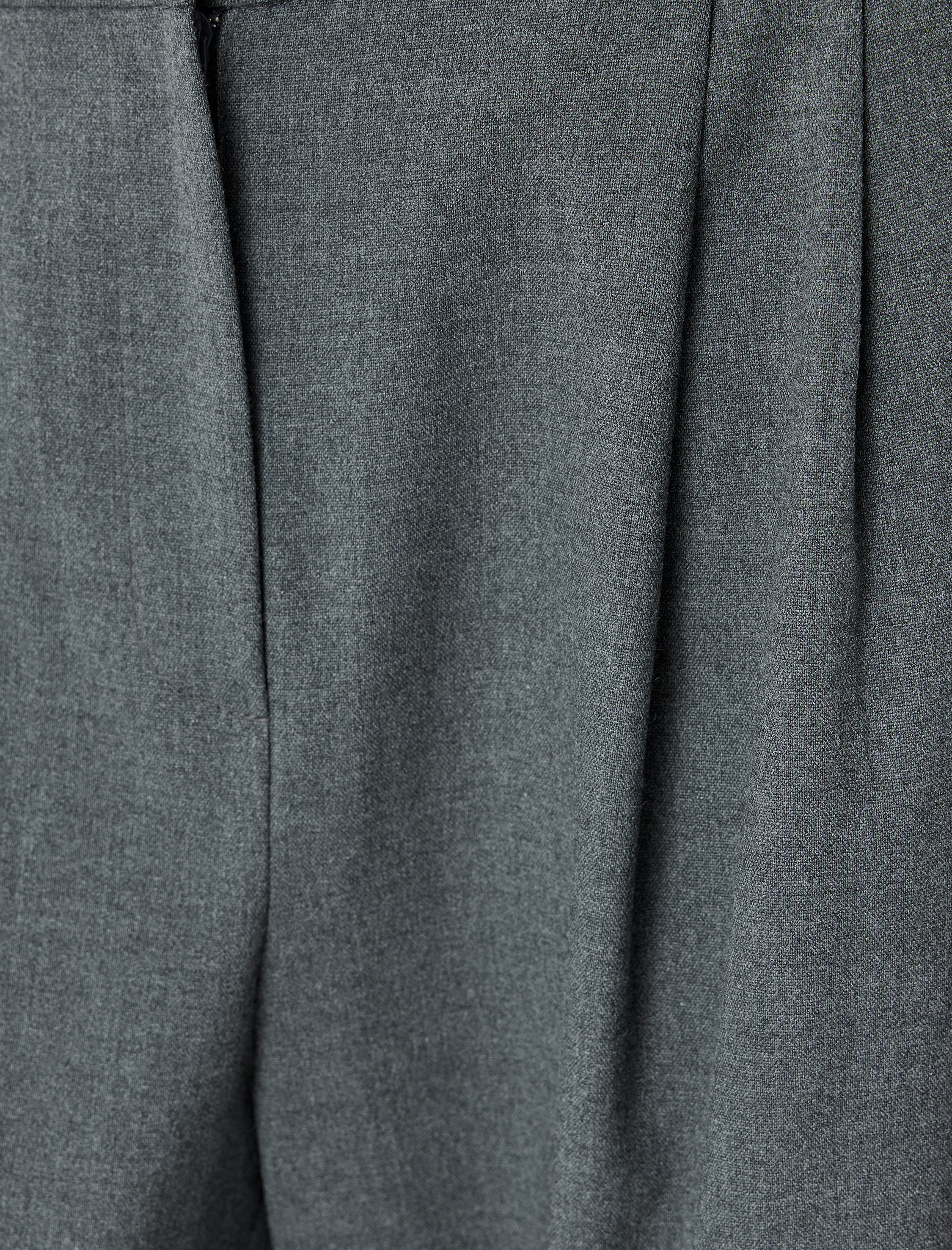   Çift Bel Detaylı Geniş Paça Baggy Kumaş Pantolon