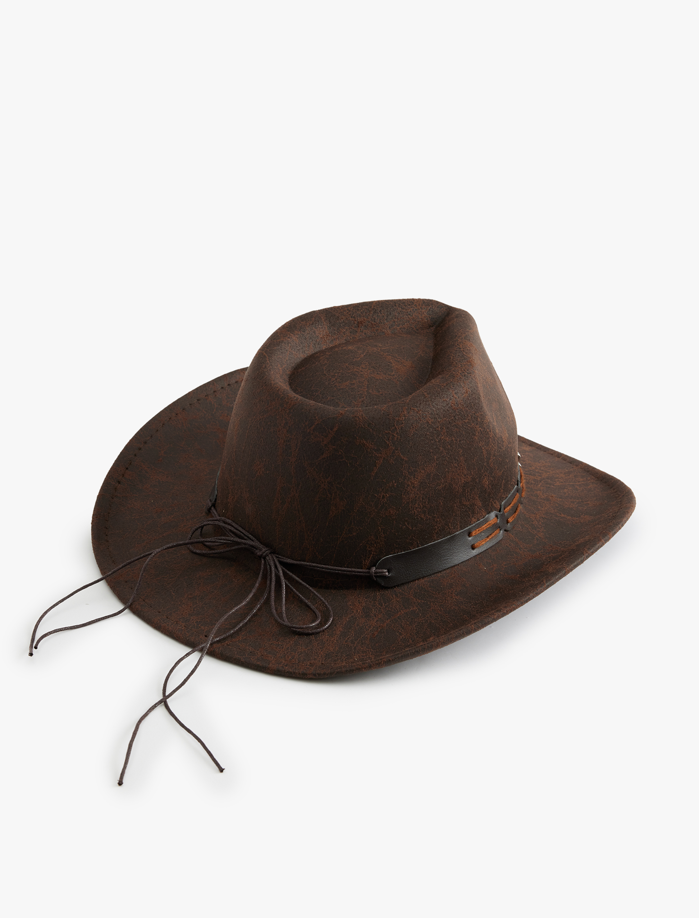  Kadın Fötr Şapka Boncuklu Bant Detaylı