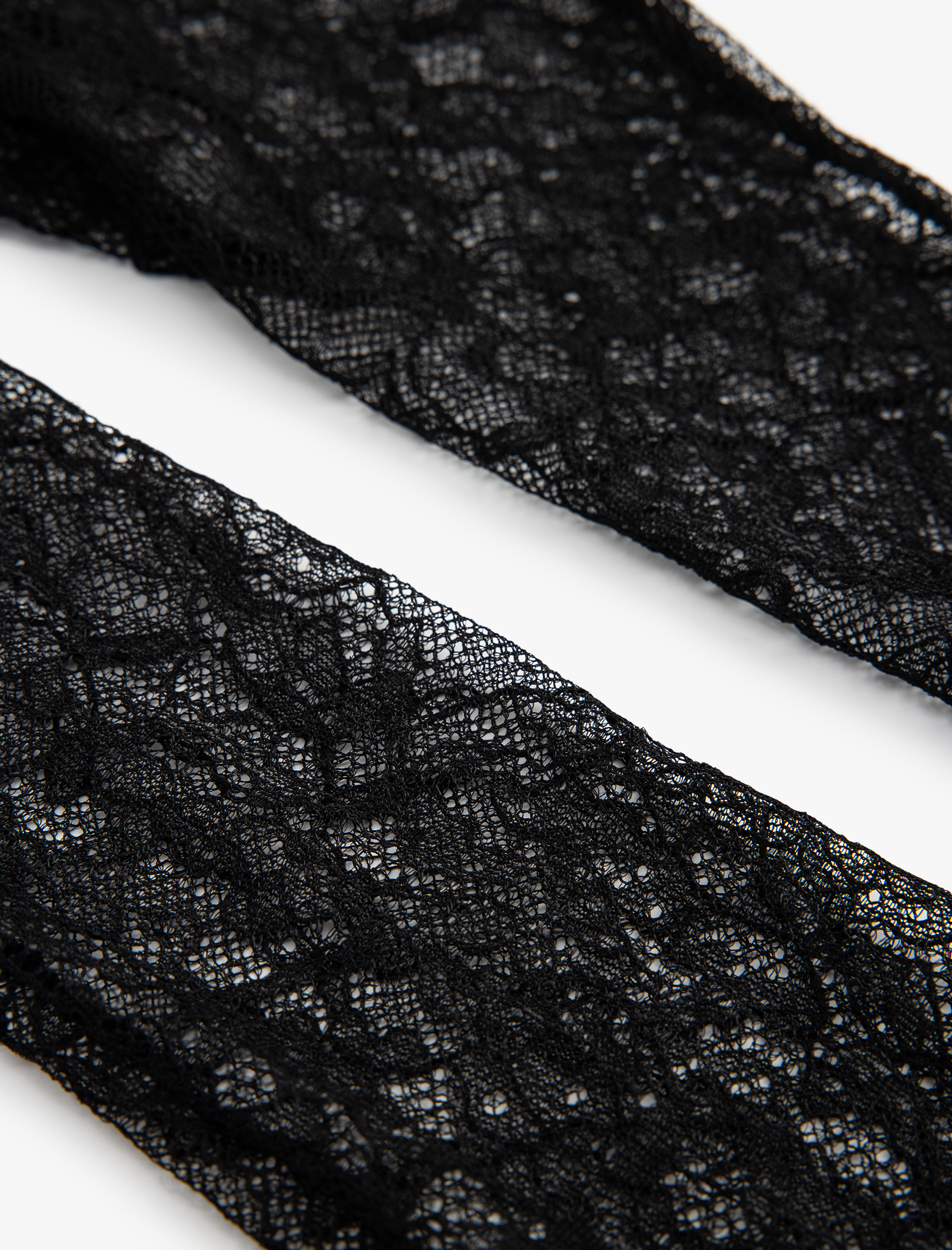  Kadın Uzun Tül Dantel Eldiven Transparan - Koton X Sibil Çetinkaya