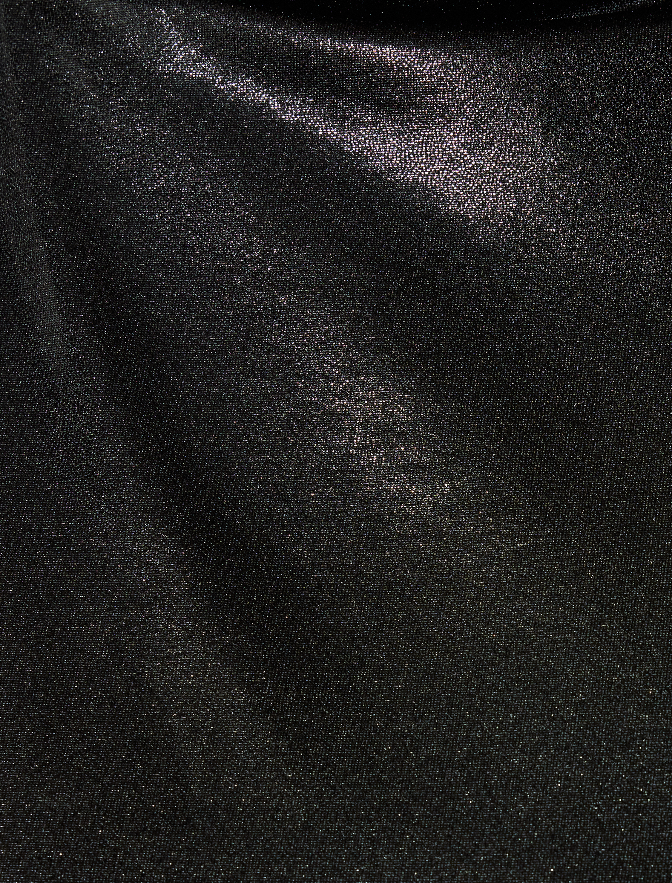   Mini Suni Deri Elbise Vatkalı Drapeli Kolsuz Dik Yaka Slim Fit