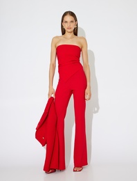 Yüksek Bel İspanyol Paça Kumaş Pantolon