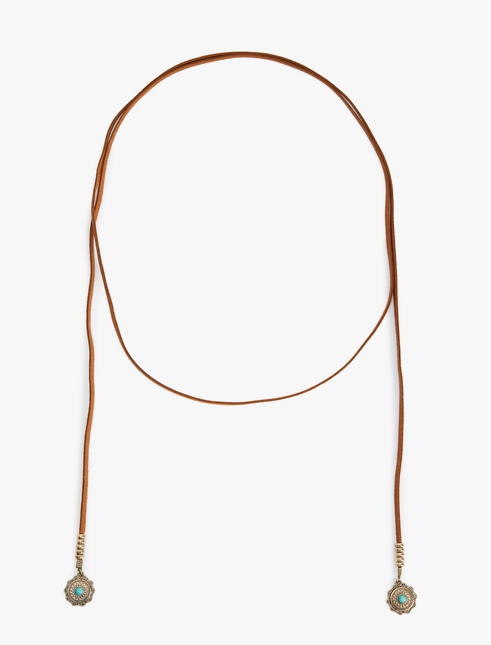 Kadın Uzun Choker Kolye Aksesuar Detaylı - Koton X Zeynep Bastık