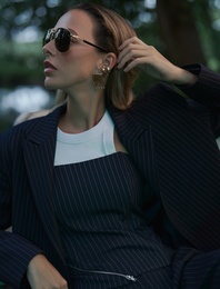 Koton X Sima Tarkan - Asimetrik Fermuar Detaylı Straplez Üst