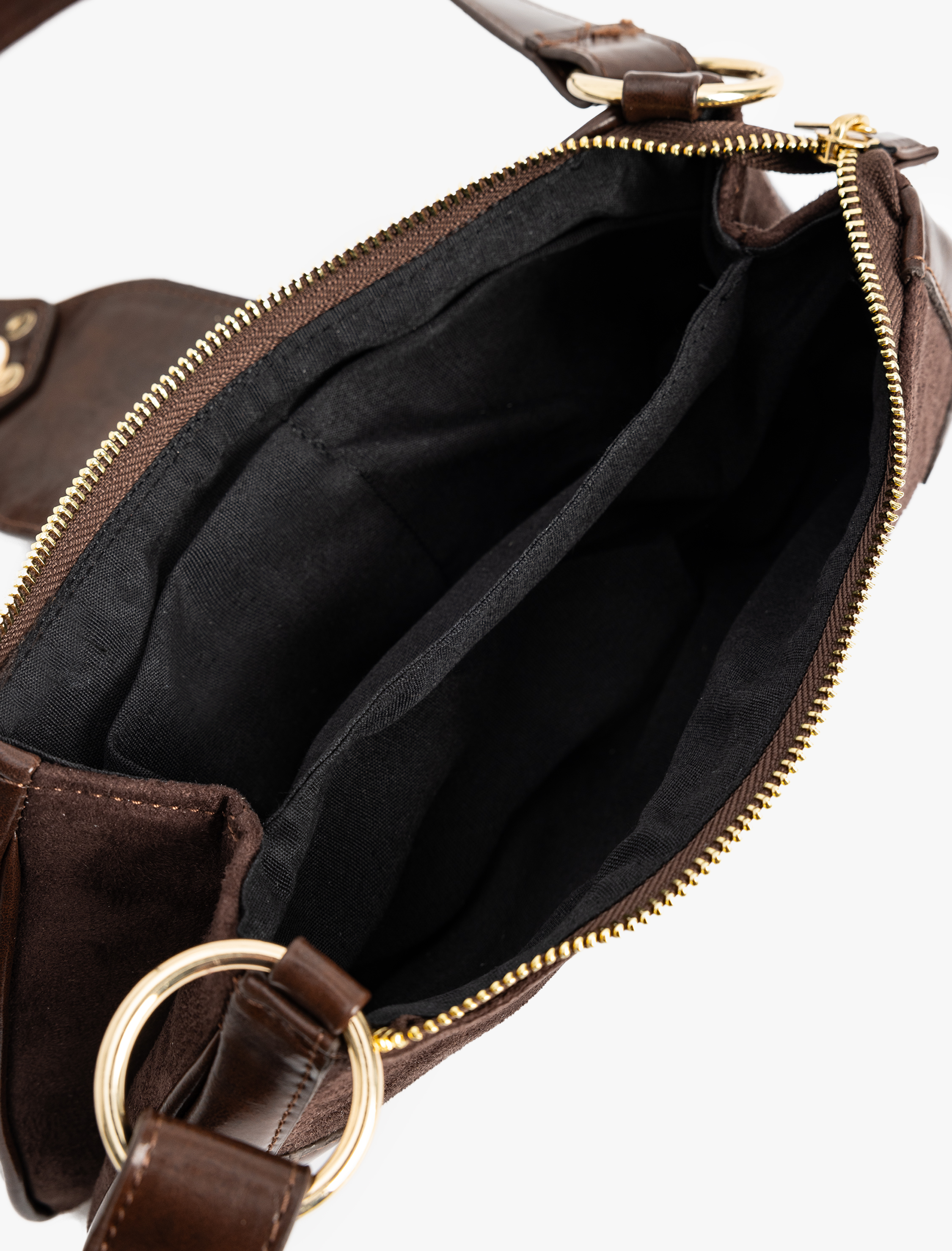  Kadın Baget Çanta Kemer Detaylı Askılı Suni Deri Fermuarlı