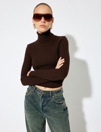 Balıkçı Yaka Triko Kazak Uzun Kollu Slim Fit