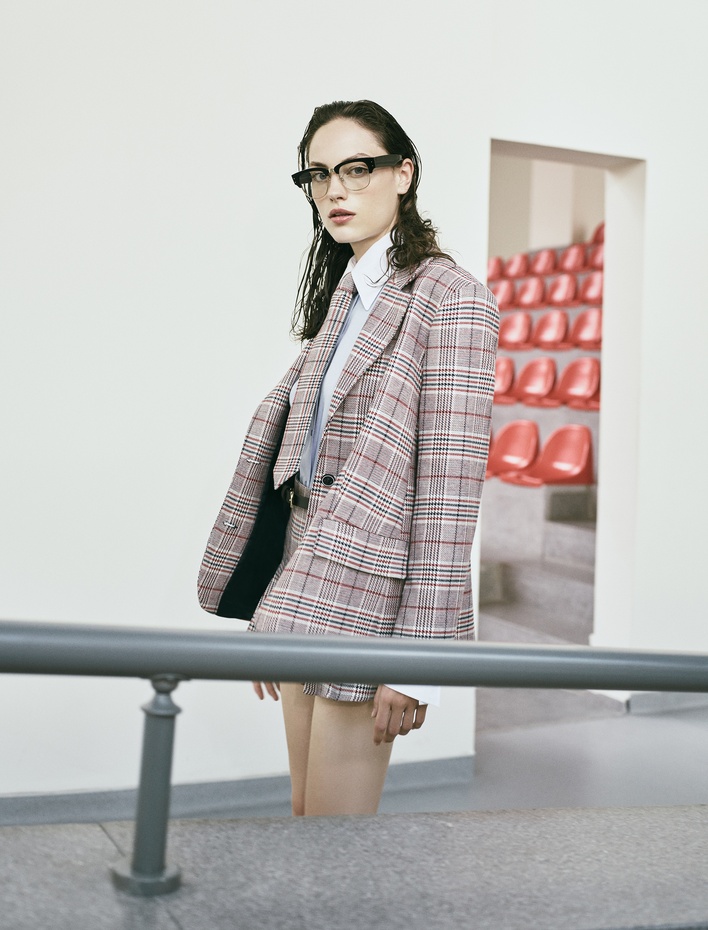  Blazer Ceket Kruvaze Düğmeli Cepli