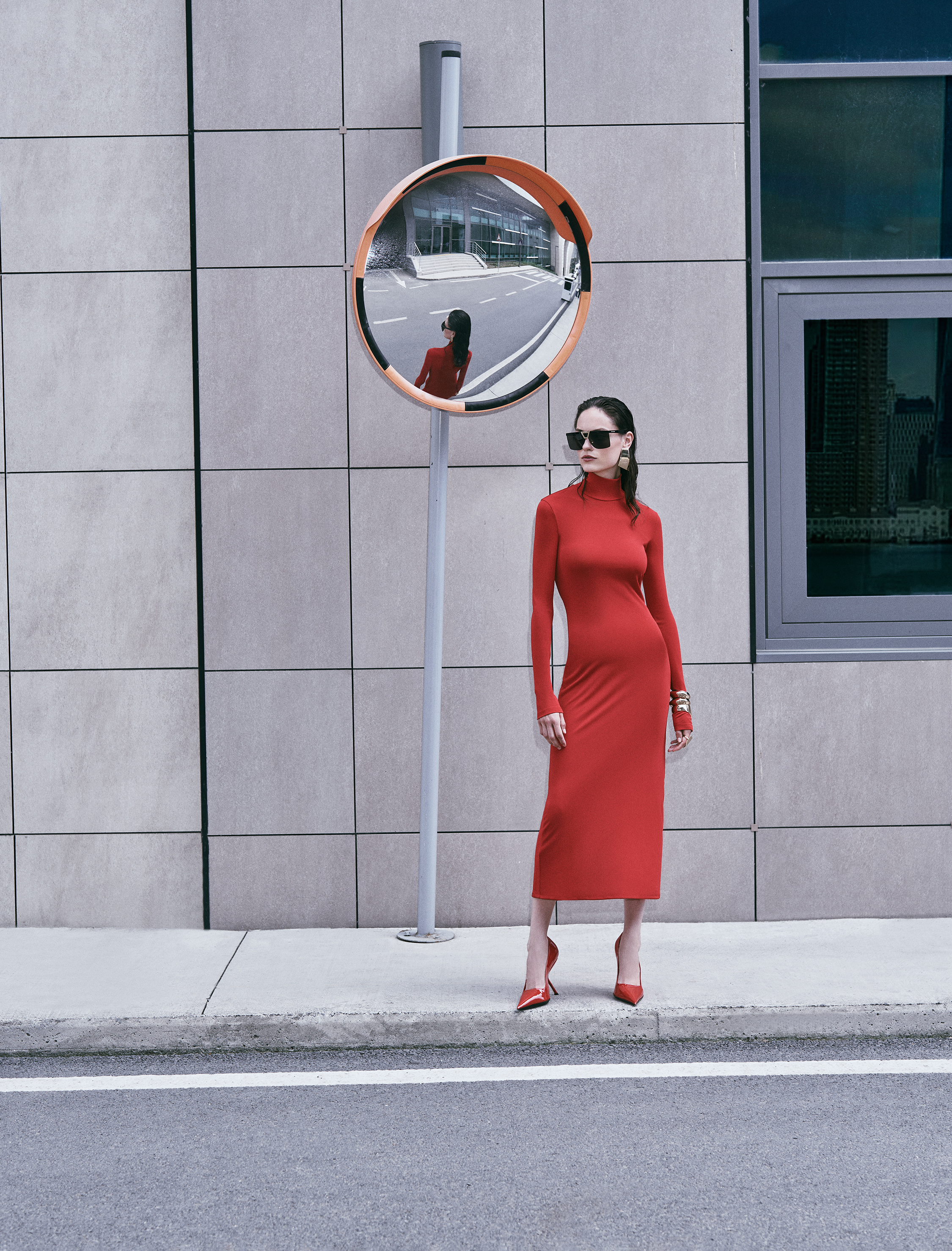   Uzun Balıkçı Yaka Slim Fit Elbise