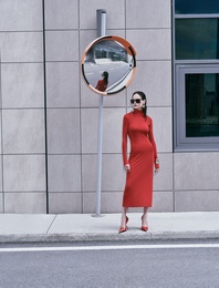 Uzun Balıkçı Yaka Slim Fit Elbise