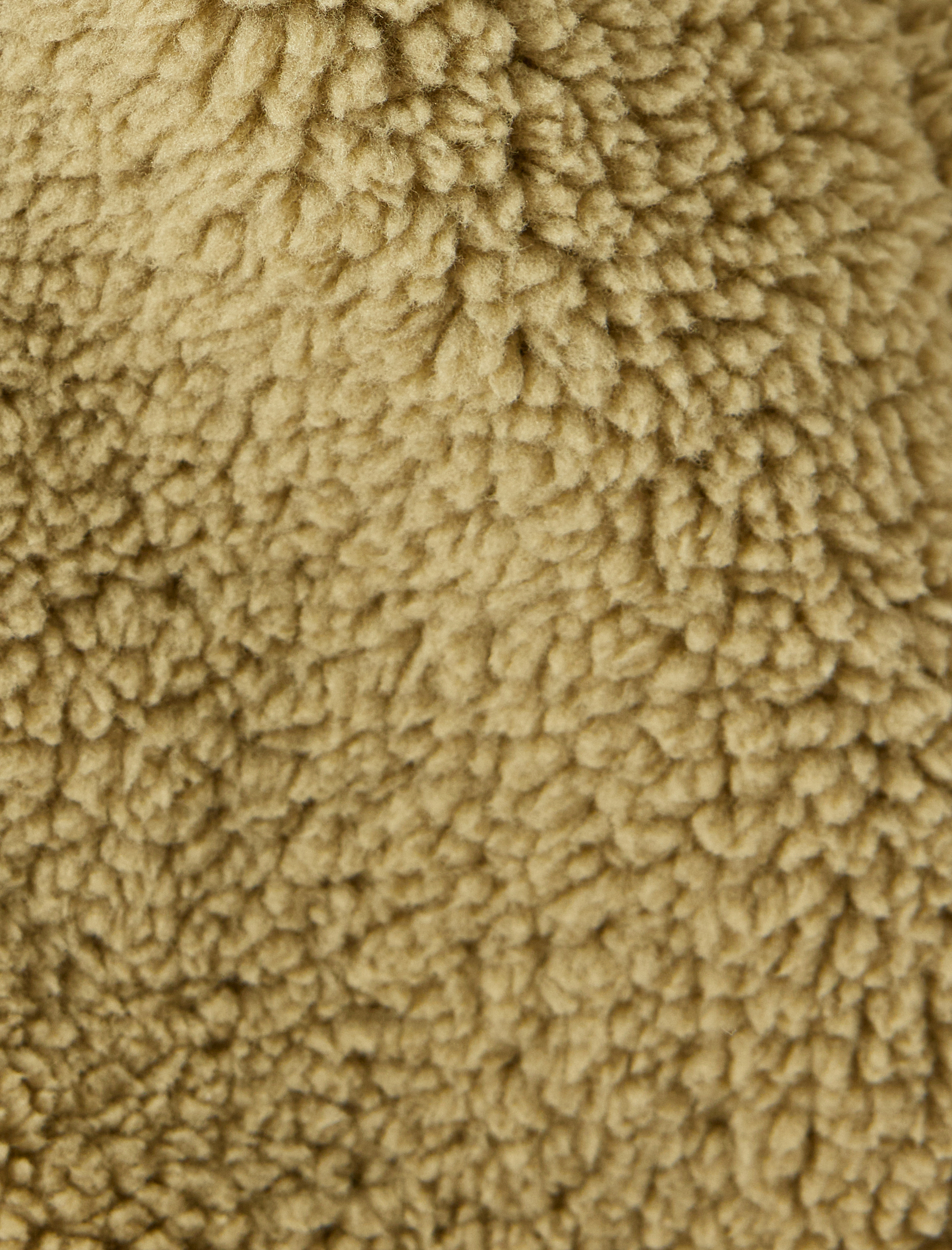   Peluş Ceket Oversize Fermuarlı Kapüşonlu Cep Detaylı