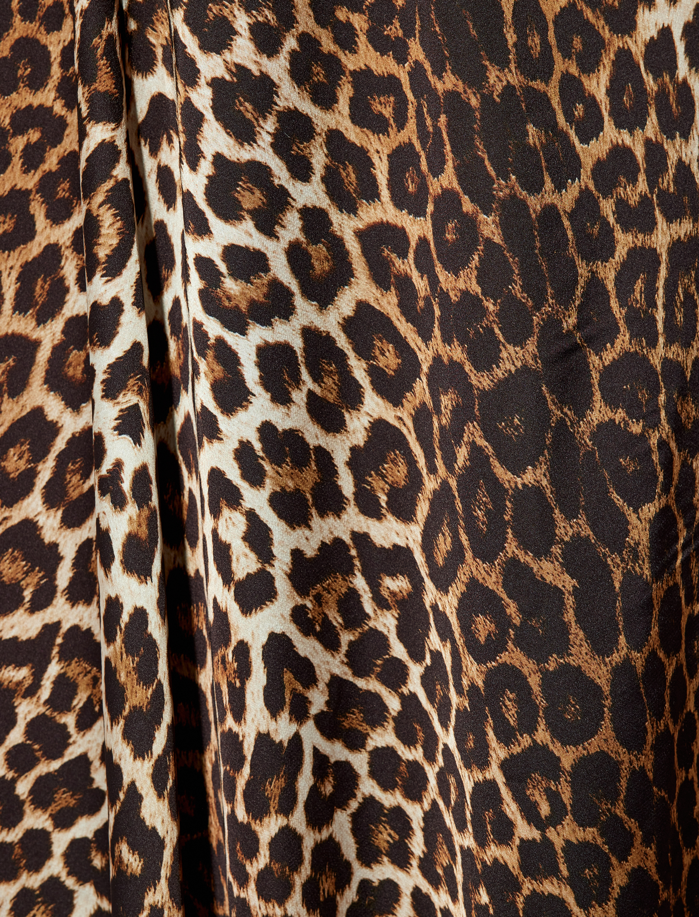   Koton X Melis Ağazat - Midi Boy Leopar Desenli Kloş Saten Etek