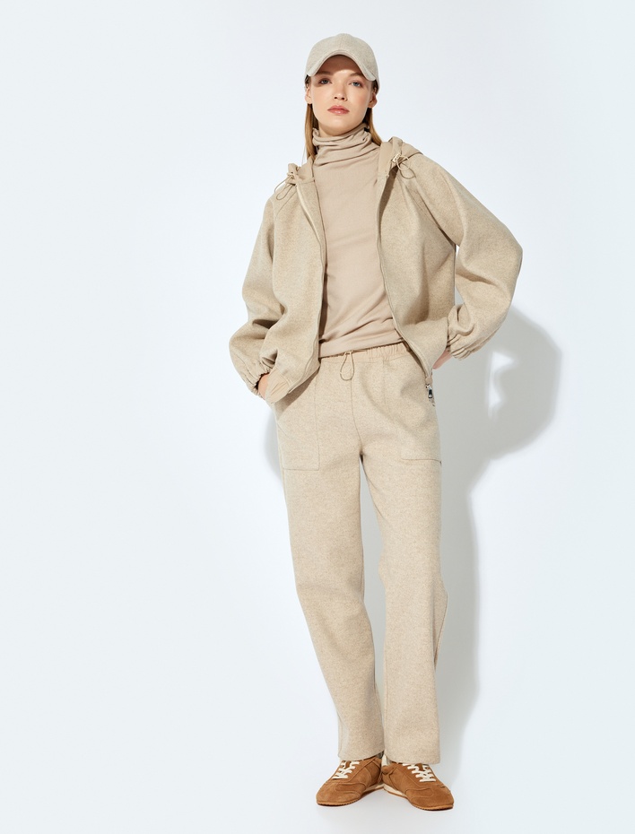  Koton X Şahika Ercümen - Yumuşak Dokulu Cepli Kışlık Pantolon