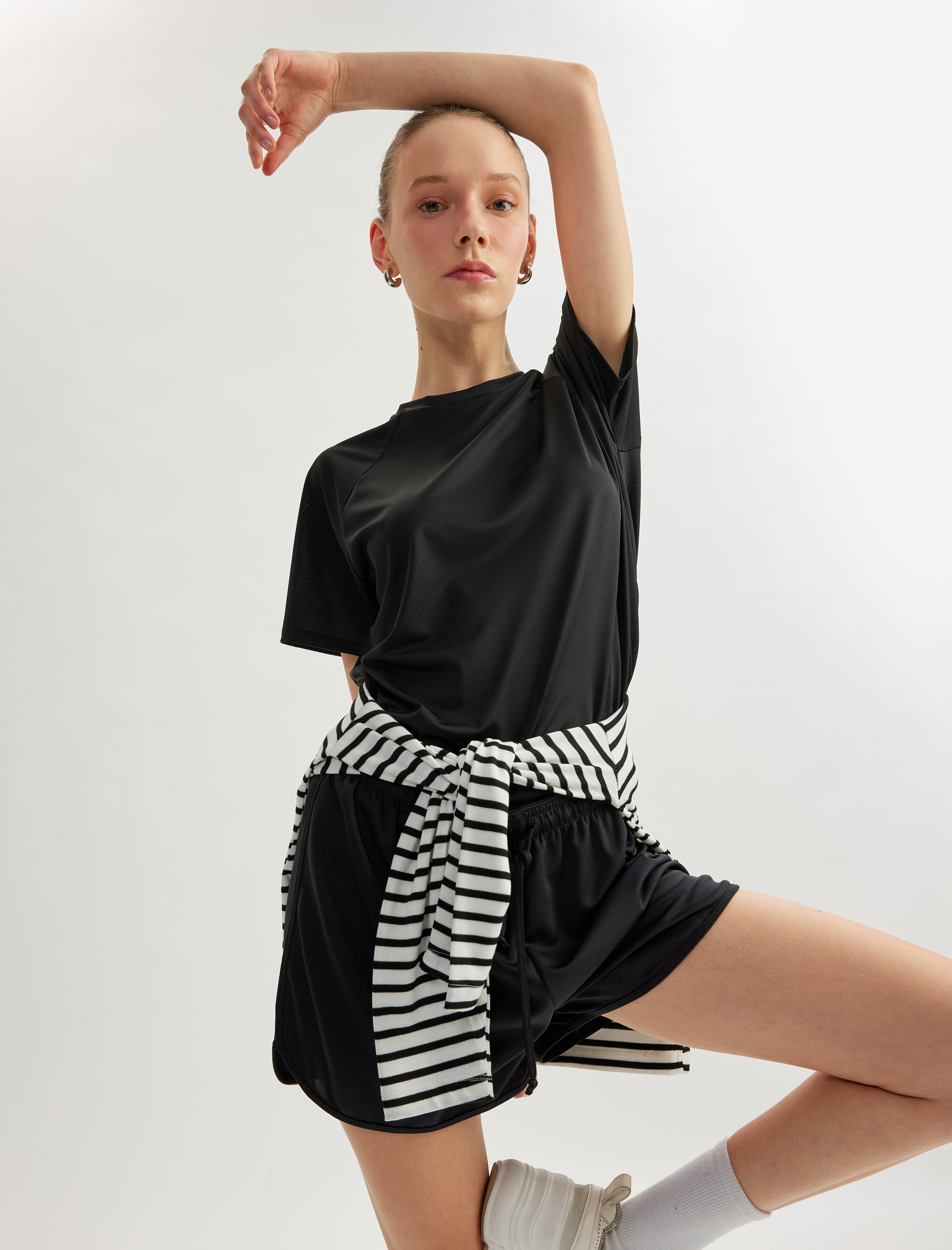   Slim Fit Kısa Kollu Bisiklet Yaka Spor Tişört