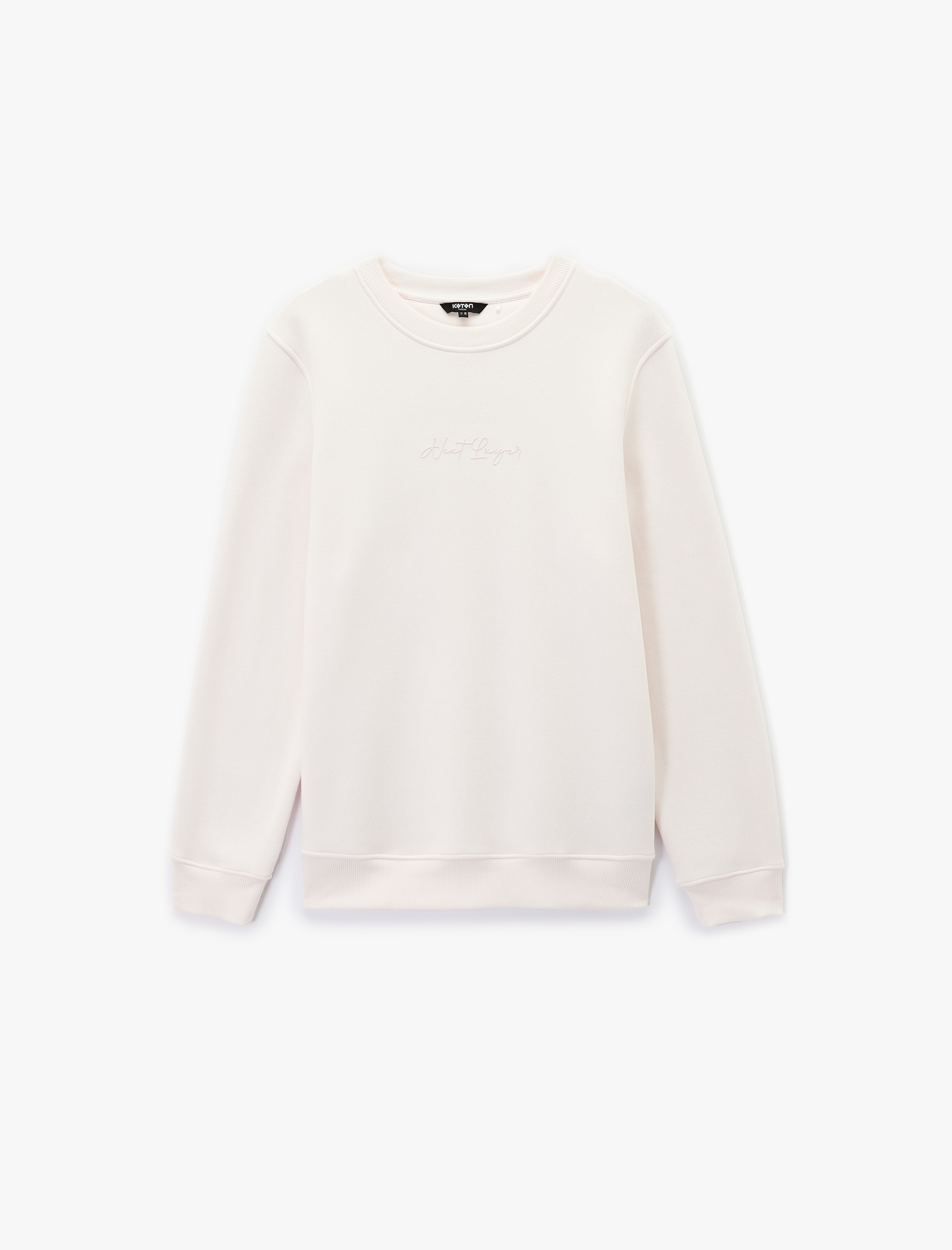   Regular Fit Pamuk Viskon Karışımlı Şardonlu Bisiklet Yaka Baskılı Sweatshirt