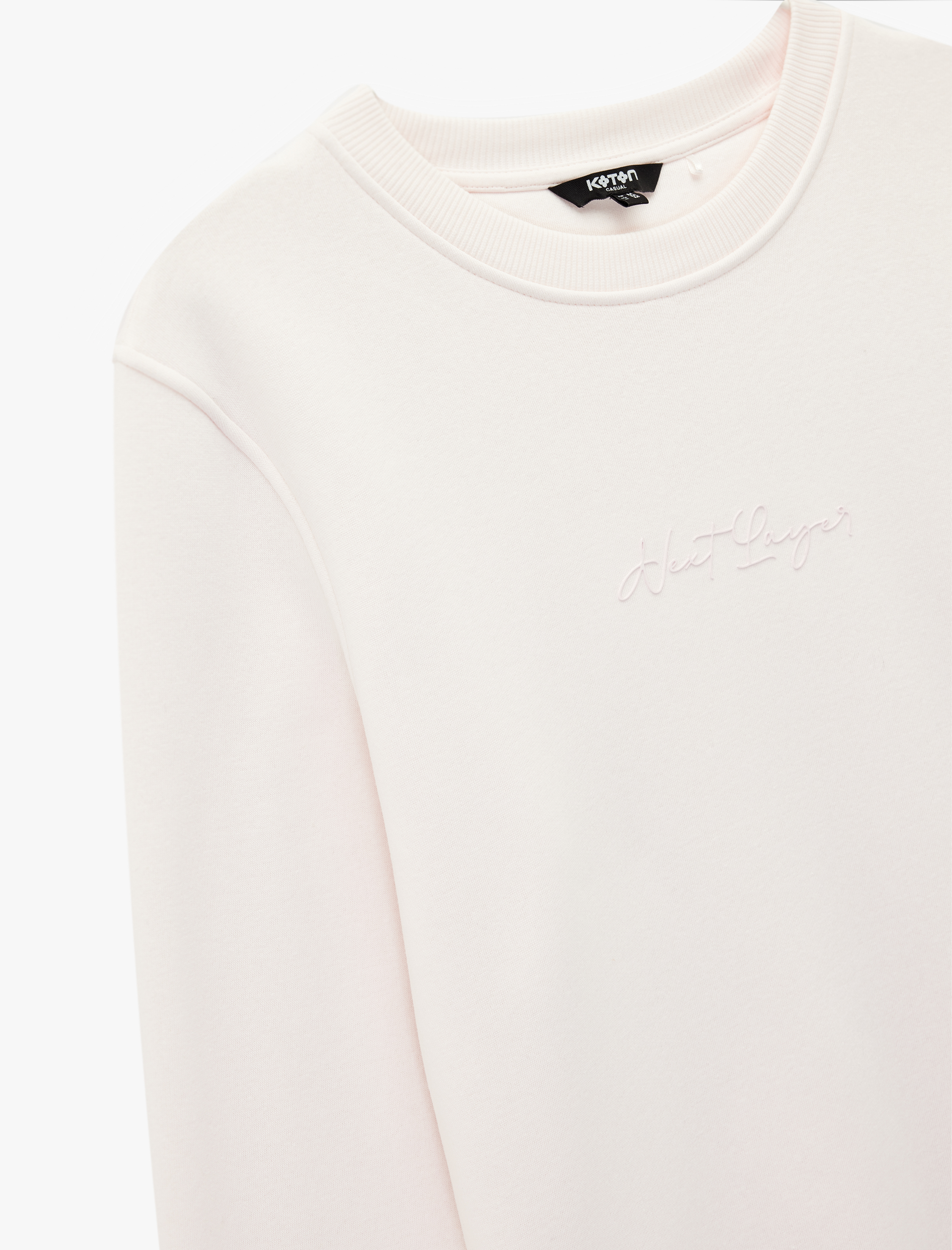   Regular Fit Pamuk Viskon Karışımlı Şardonlu Bisiklet Yaka Baskılı Sweatshirt