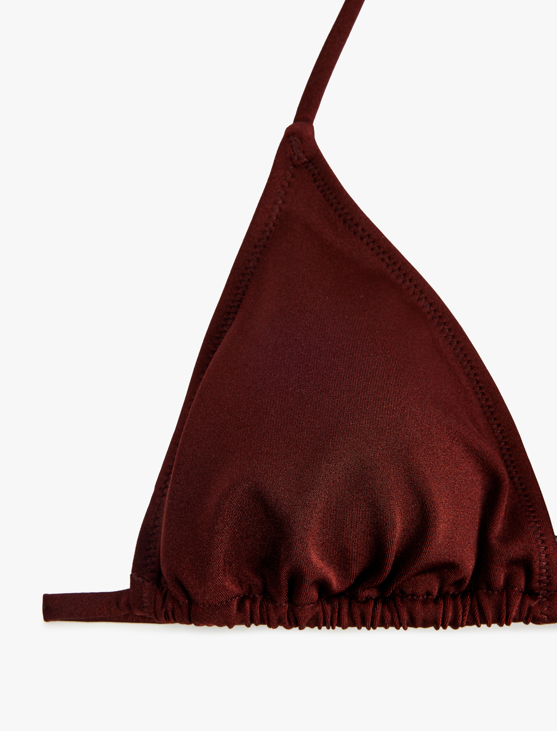   İpli Üçgen Bikini Üstü