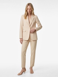 Regular Fit Cep Detaylı Normal Bel Düz Paça Kumaş Pantolon