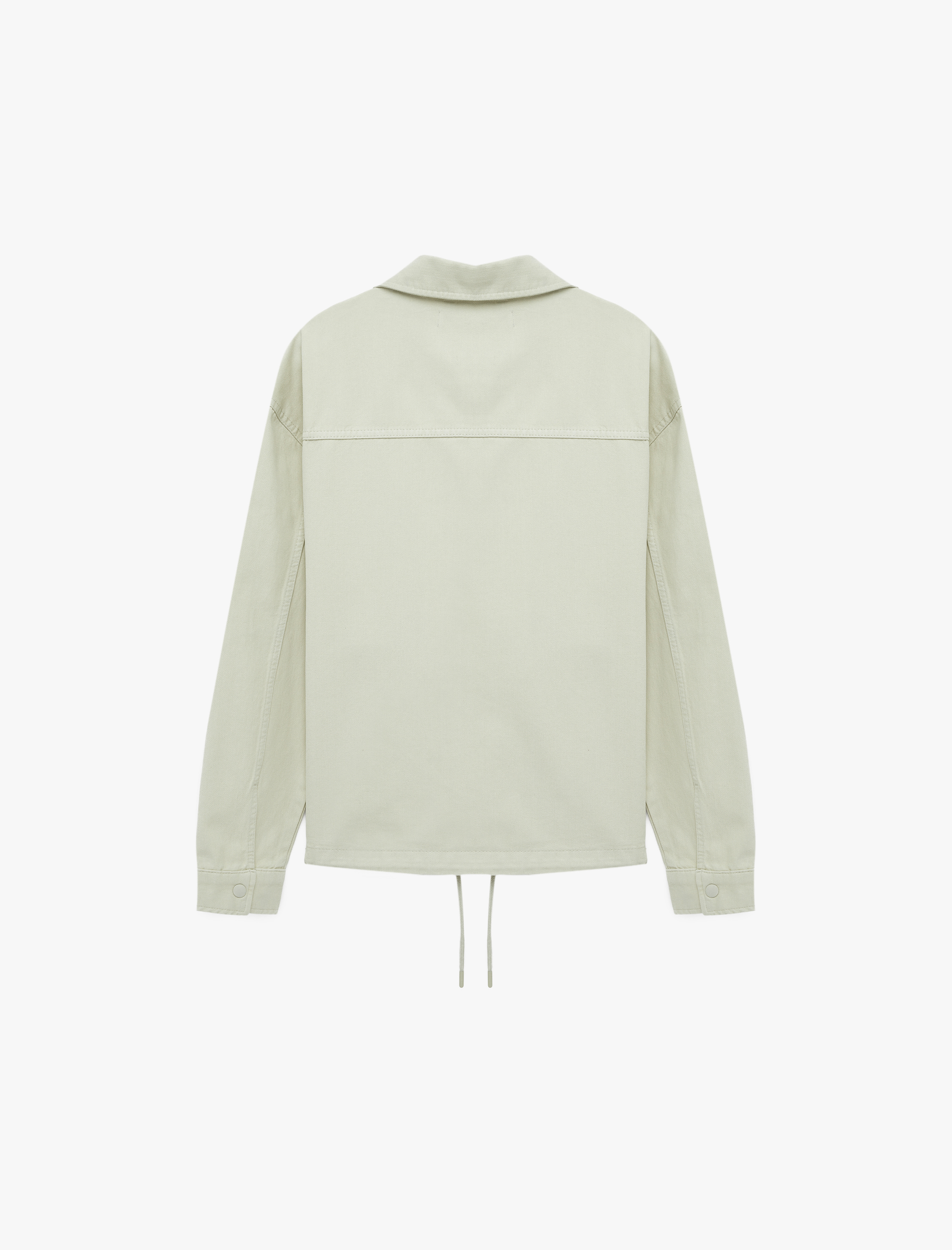   Pamuklu Cepli Uzun Kollu Gömlek Yaka Jean Ceket