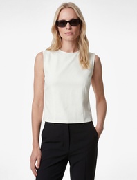 Slim Fit Pamuklu Kolsuz Bisiklet Yaka Body