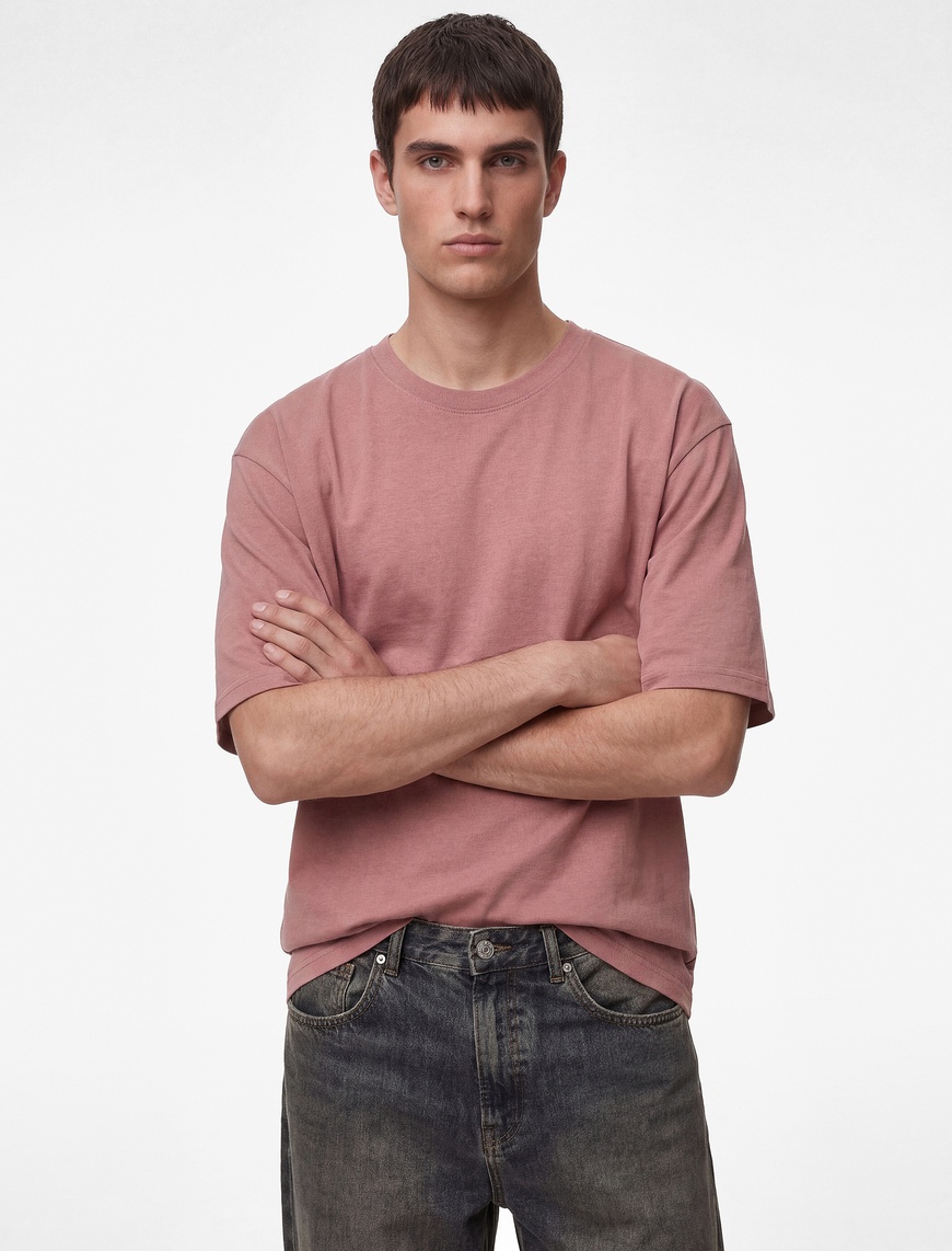 Koton Erkek Regular Fit Kısa Kollu Bisiklet Yaka Pamuklu Basic T-Shirt