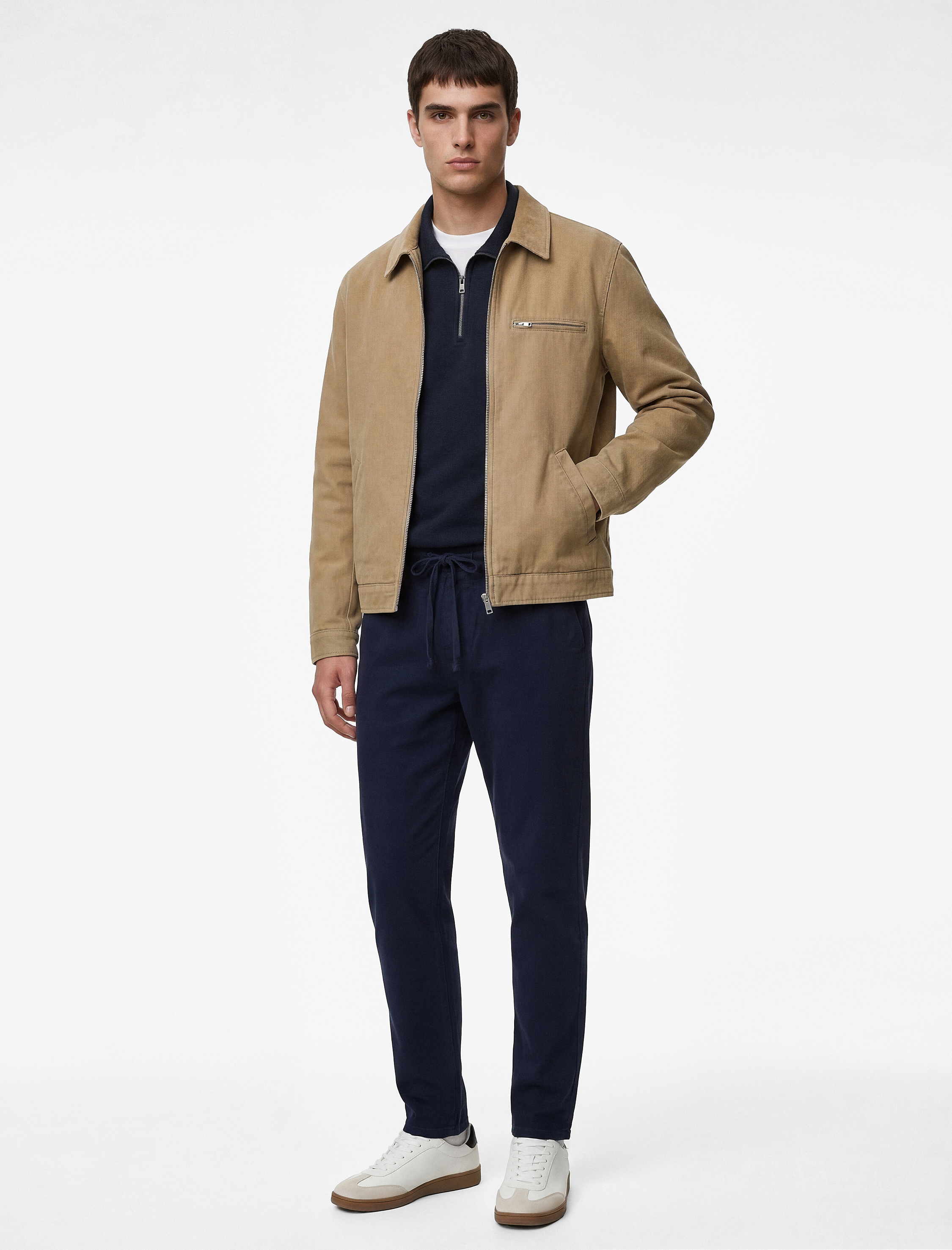   Pamuklu Regular Fit Cepli Beli Bağcıklı Pantolon