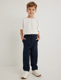 Beli Bağlamalı Cep Detaylı Basic Okul Eşofman Altı