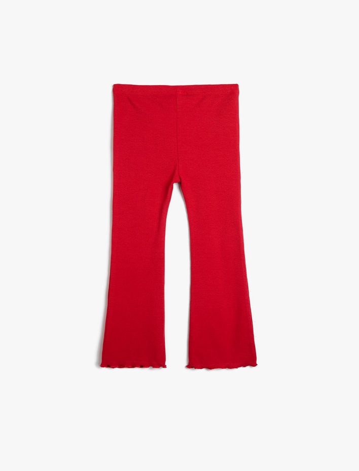 Kız Bebek İspanyol Paça Tayt Basic Ribanalı Pamuklu