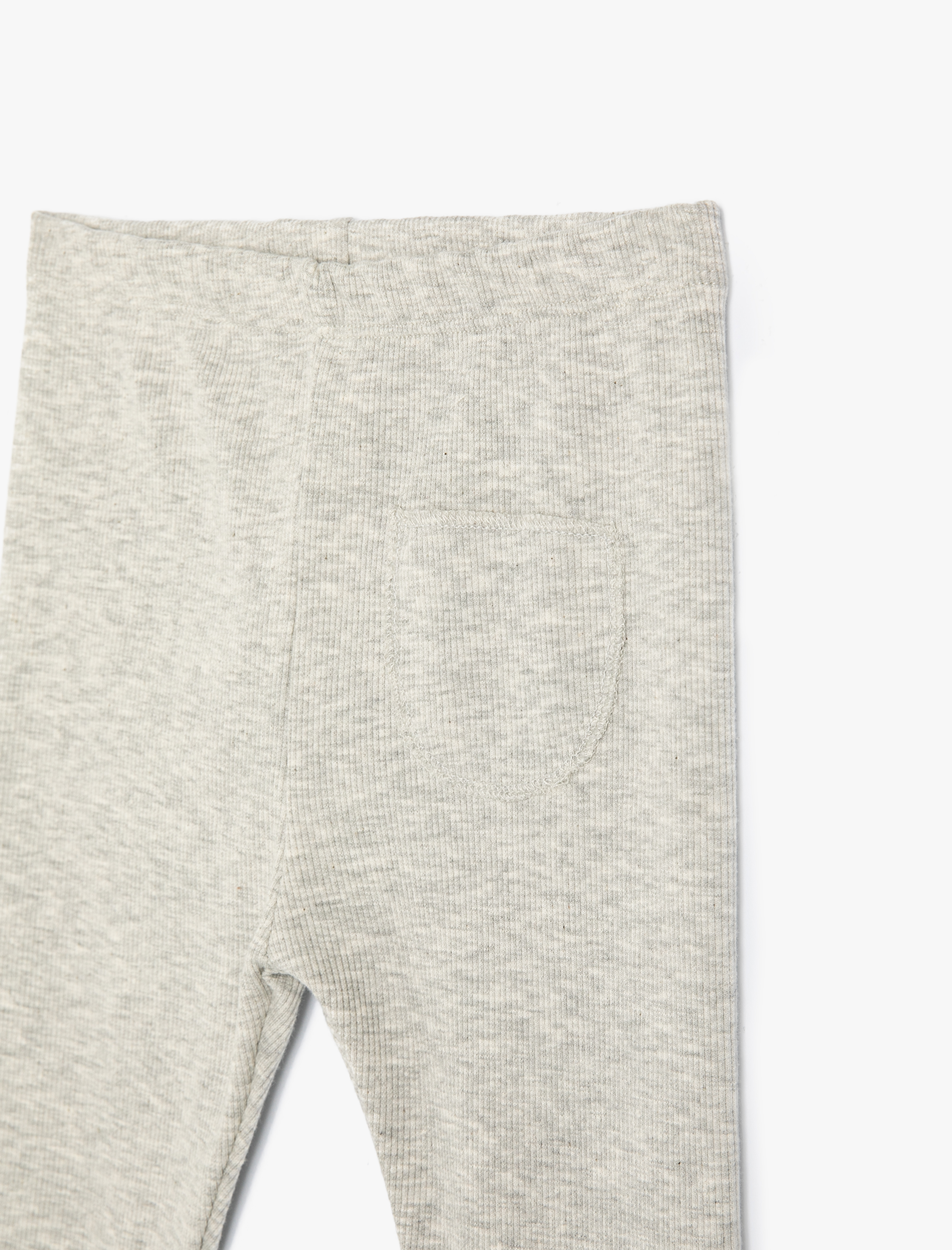  Kız Bebek Cep Detaylı Beli Lastikli Ribanalı Tayt