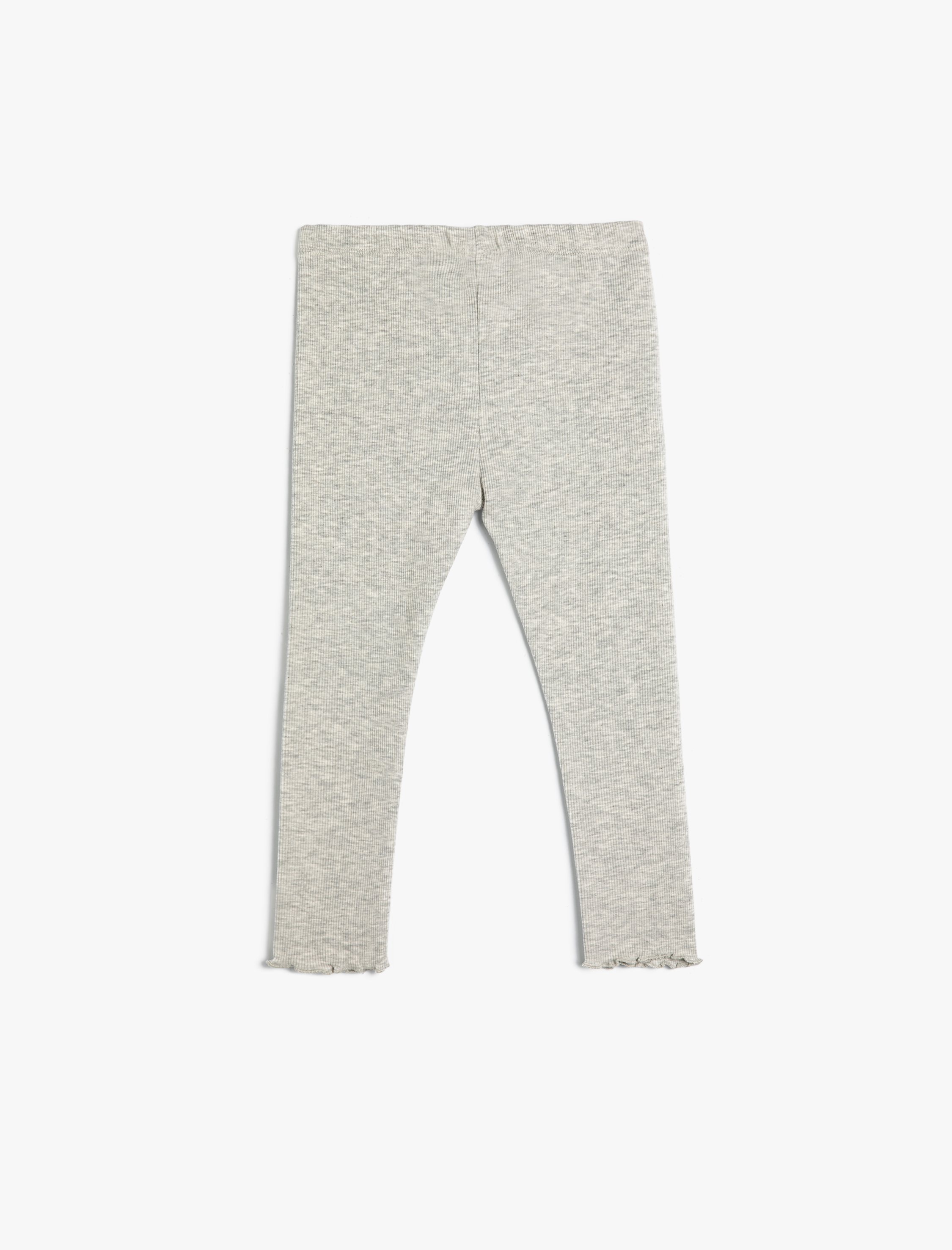  Kız Bebek Cep Detaylı Beli Lastikli Ribanalı Tayt