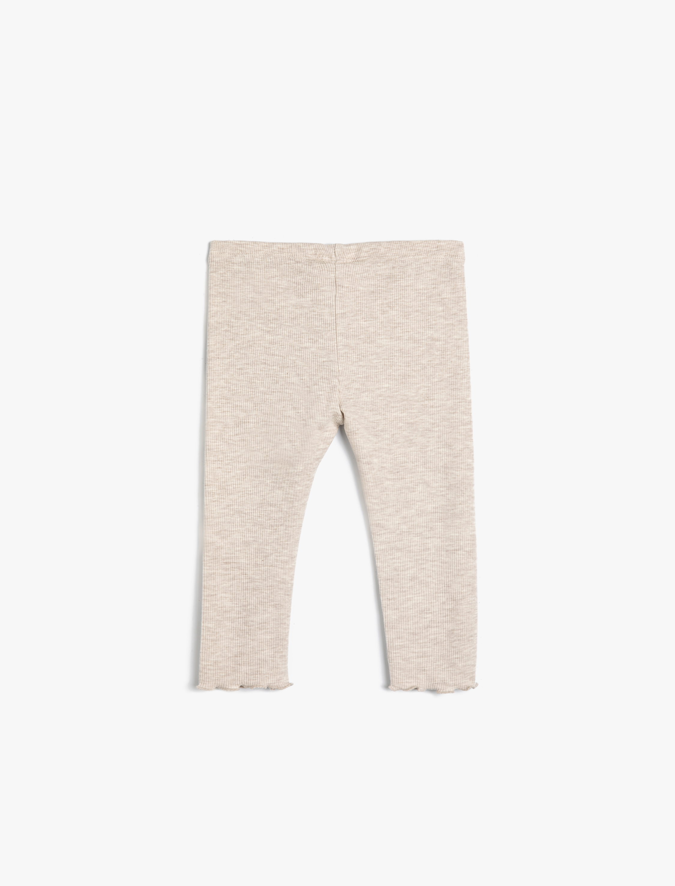  Kız Bebek Cep Detaylı Beli Lastikli Ribanalı Tayt