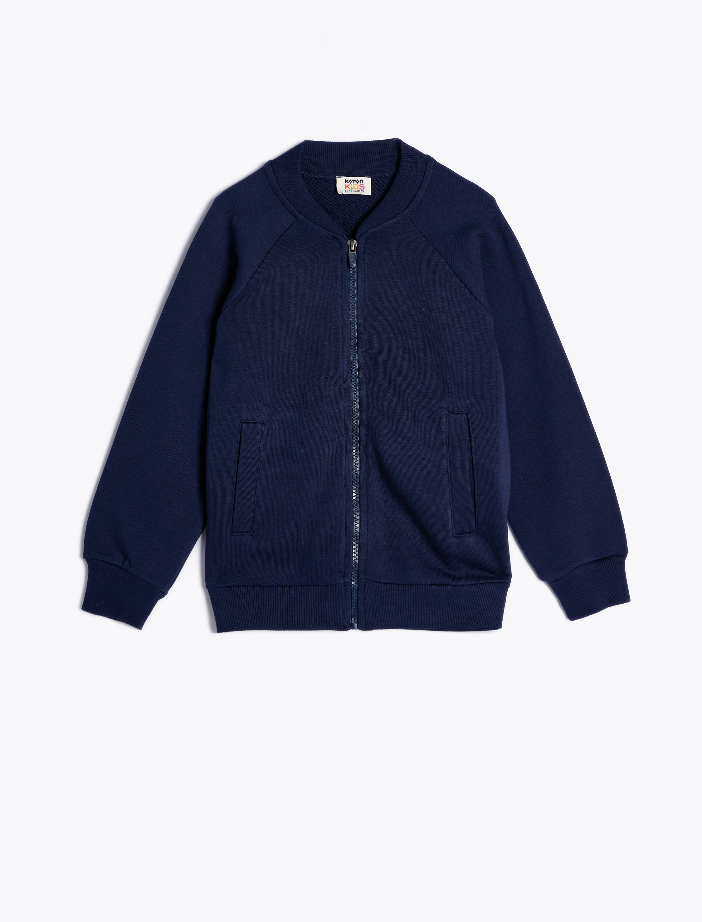  Erkek Çocuk Cep Detaylı Pamuklu Fermuarlı Sweatshirt