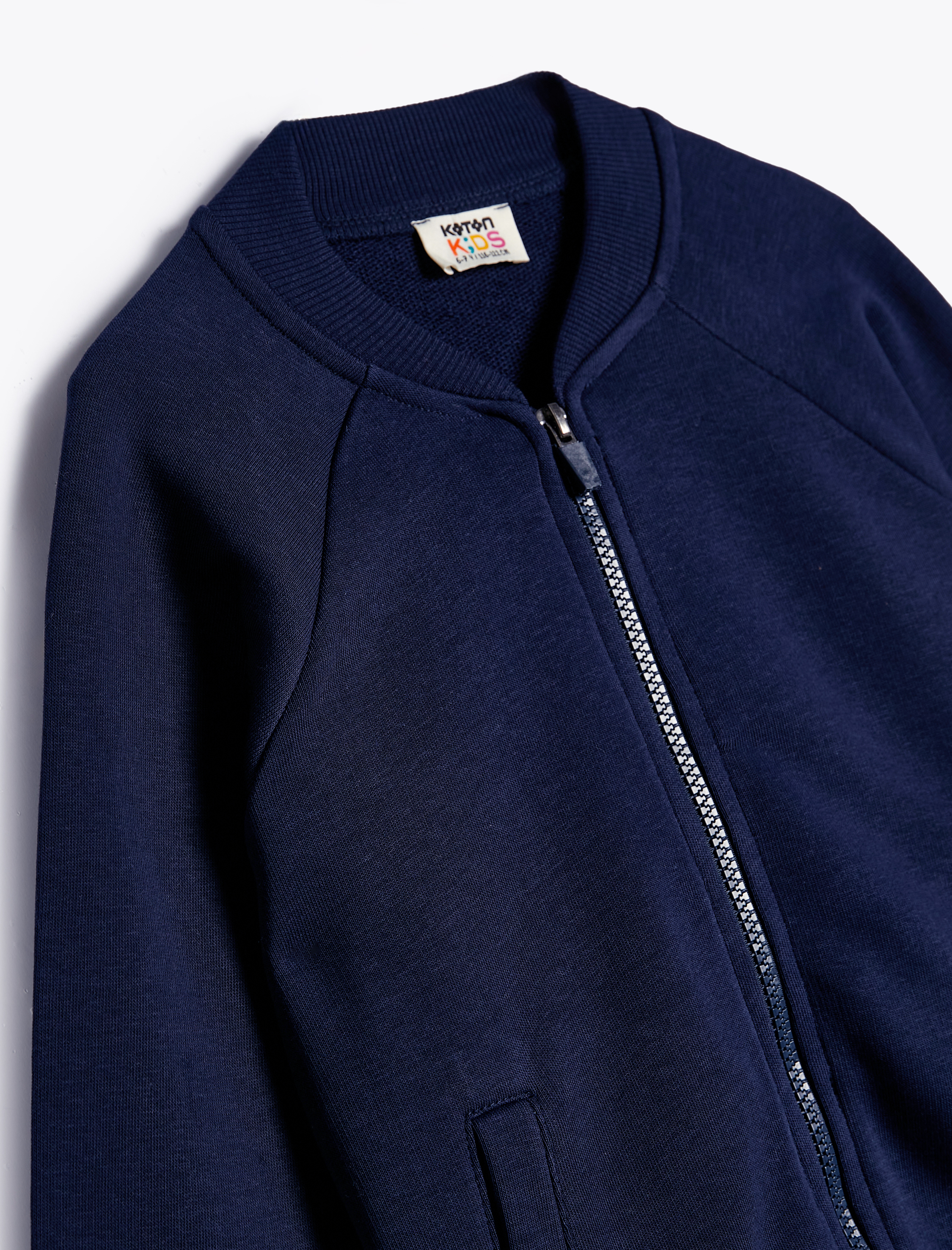  Erkek Çocuk Cep Detaylı Pamuklu Fermuarlı Sweatshirt