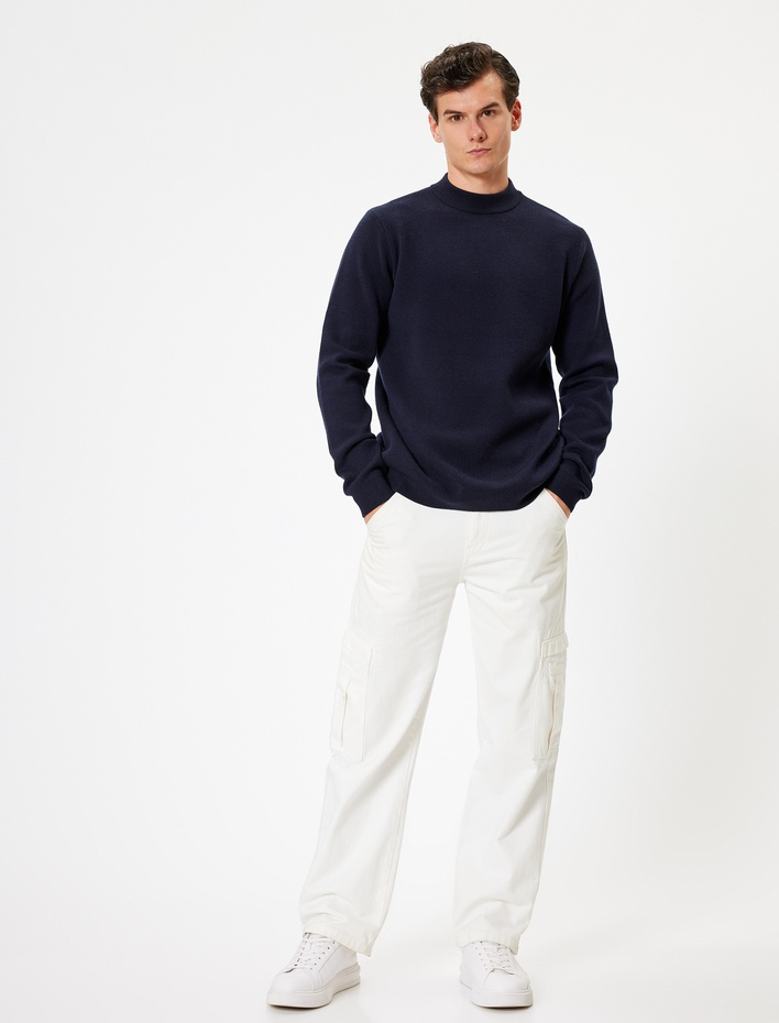  Triko Kazak Basic Balıkçı Yaka Uzun Kollu